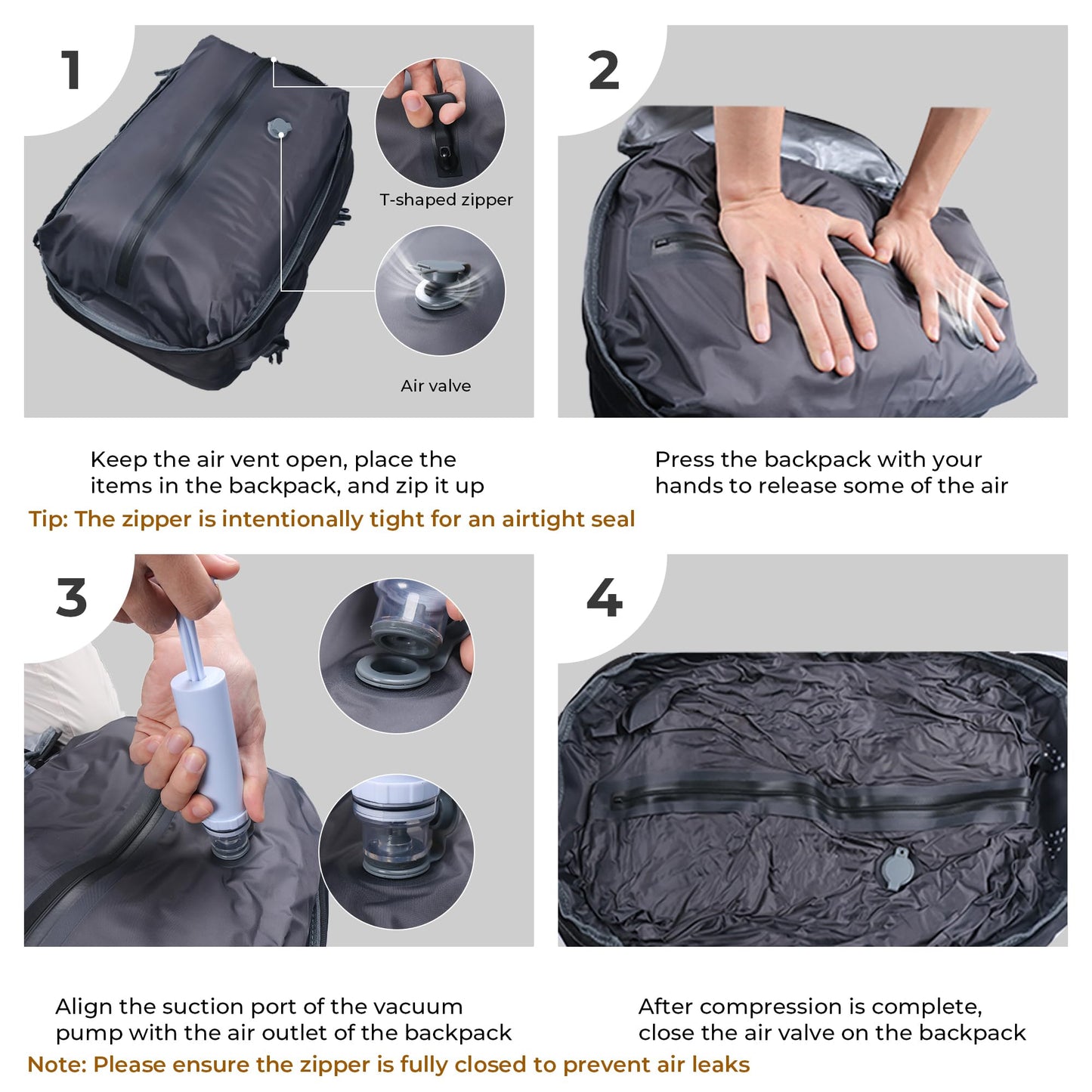 Vacuum Compression Backpack, Carry on Sealed Travel Backpack with Vacuum System and Pump, Fathers Day, Birthday Gifts for Traveler Expands to 40L Packing Capacity, Fits 17” Laptop &2–5 Days of Clothes