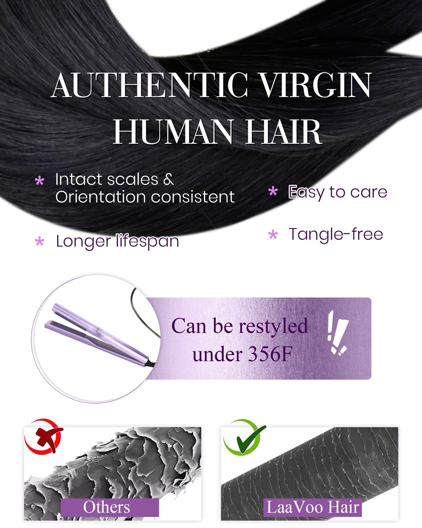 LaaVoo Microlink Hair Extensions Human Hair Black Micro Beads Hair Extensions 20 Inch Jet Black Micro Loop Hair Extensions Real Human Hair Black Micro Hair Extensions Human Hair 50g 50s
