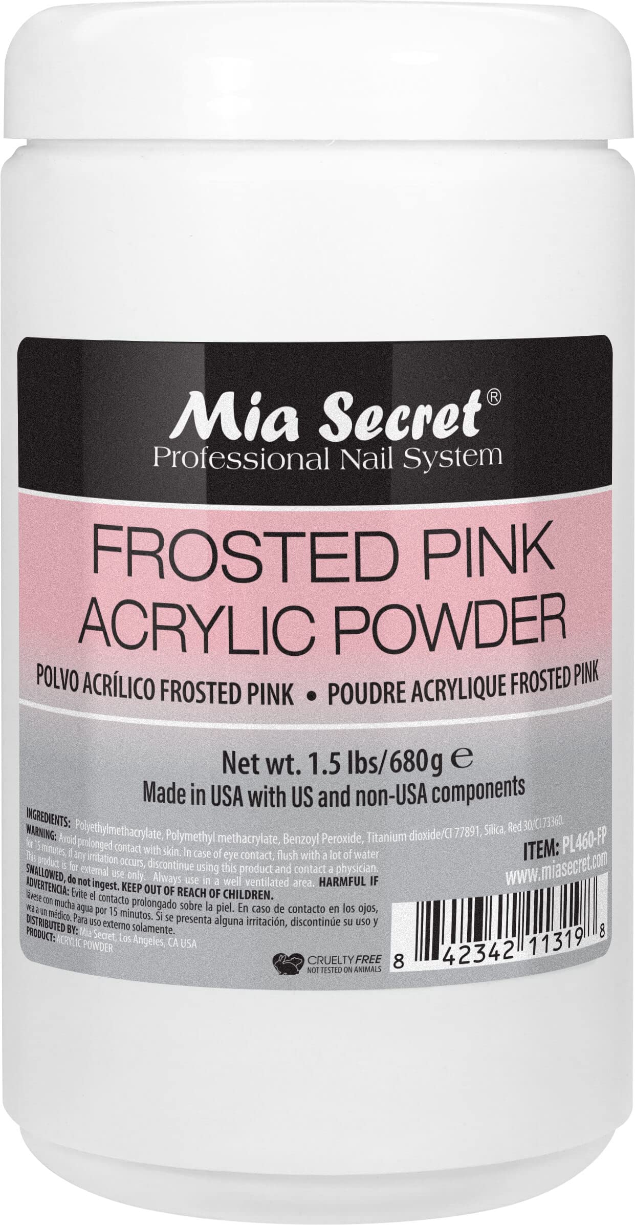 Mia Secret Frosted Pink Acrylic Powder
