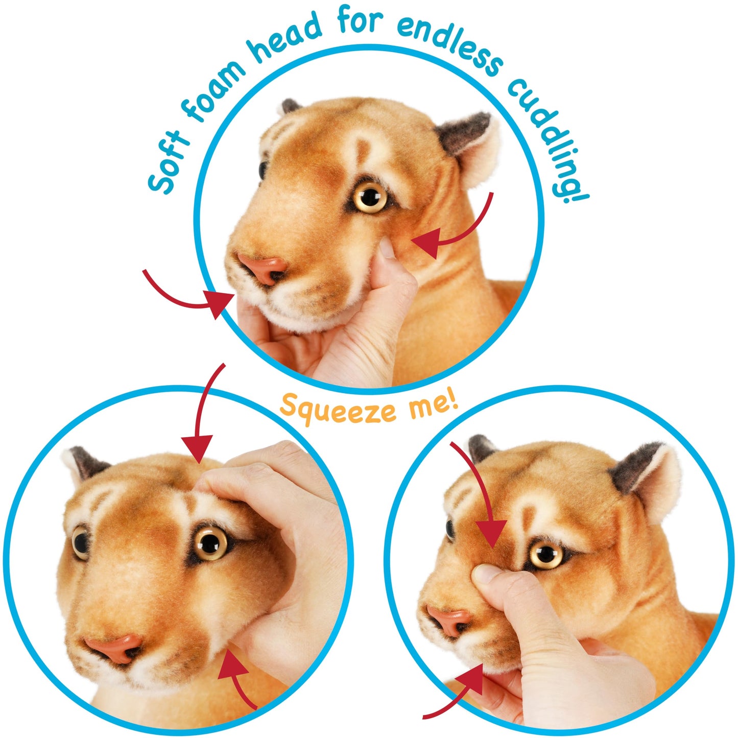 Monique The Mountain Lion - 18 Inch (Tail Measurement Not Included) Stuffed Animal Plush - by TigerHart Toys