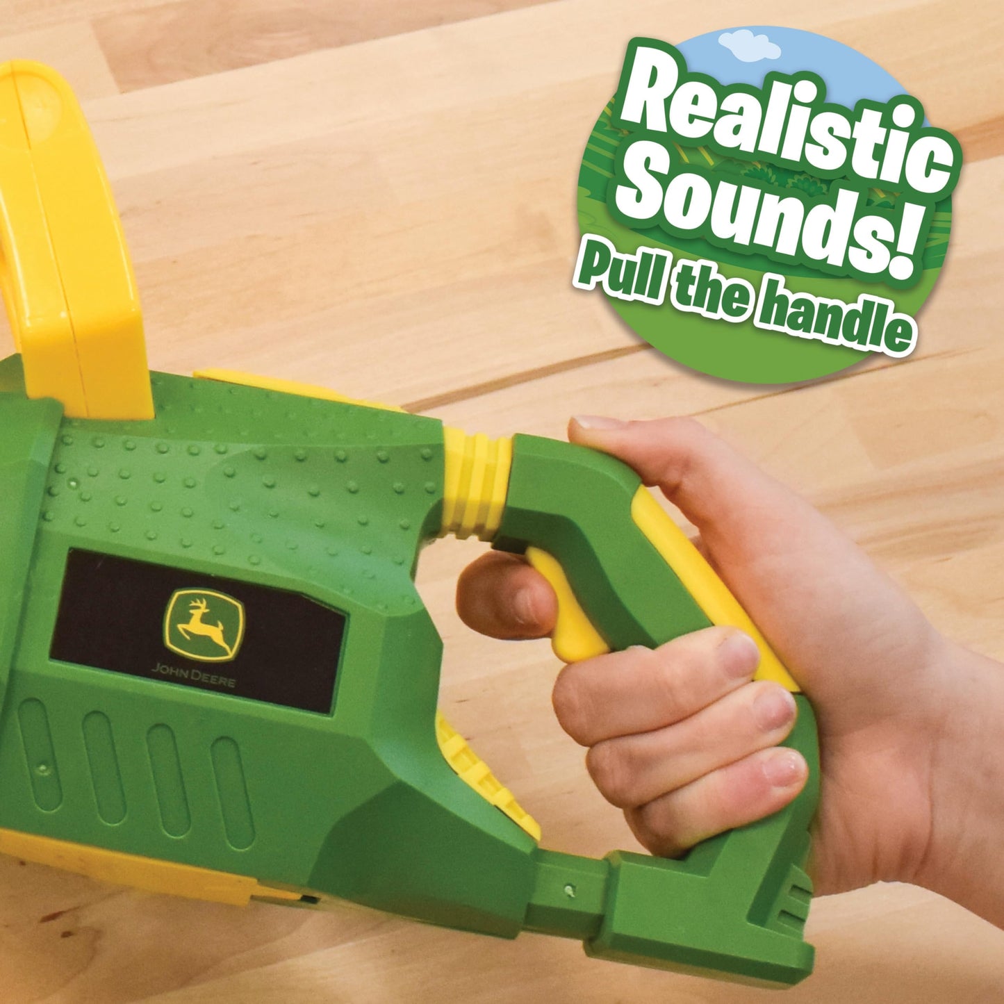 John Deere Power Tools Weed Trimmer - Construction Tool Toy with Lights and Sounds | Realistic Pretend Play Set for Kids 5+ - Sunny Days Entertainment