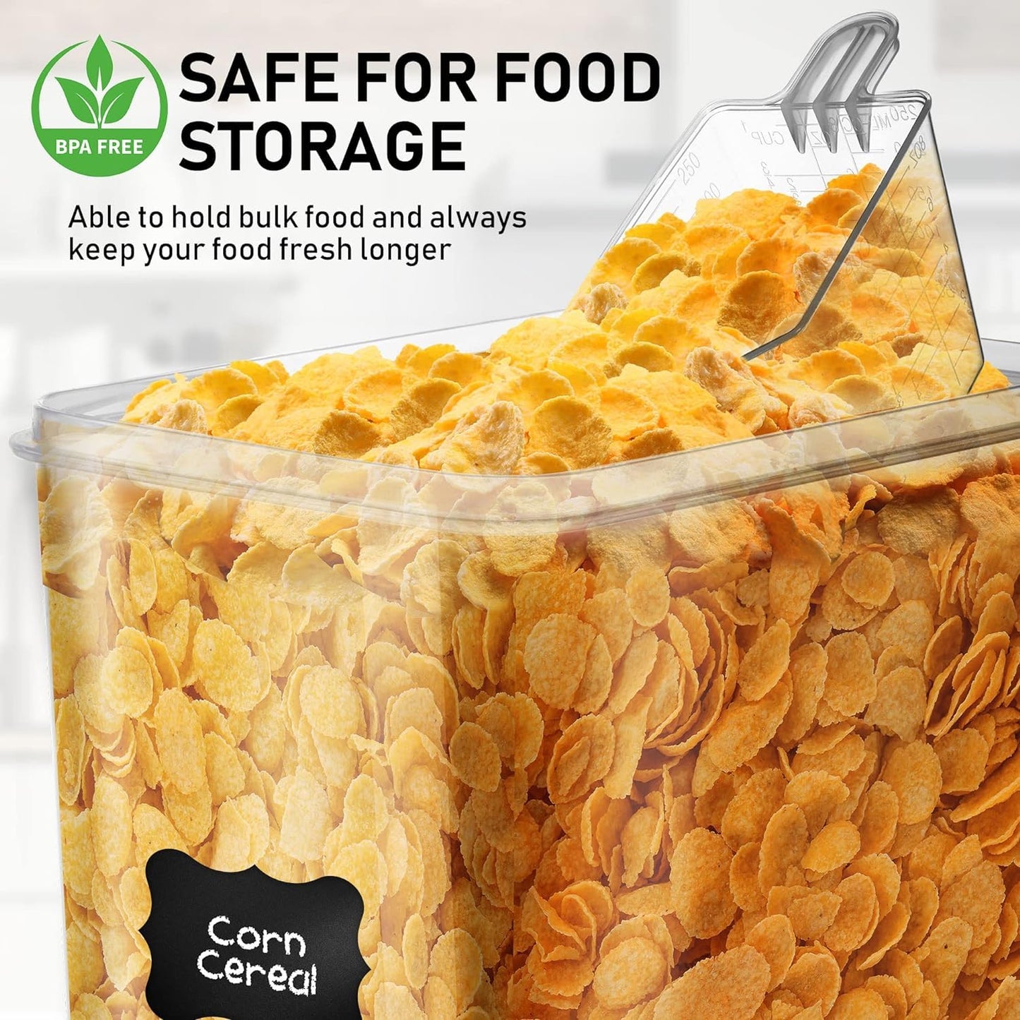 WHITE FEATHER SUPPLIES 2 PC [8.5L / 287 Oz] Extra Large Airtight Food Storage Containers with Lids - BPA Free Kitchen and Pantry Organization Containers for Baking Supplies, Cereal, Flour, Sugar, Rice