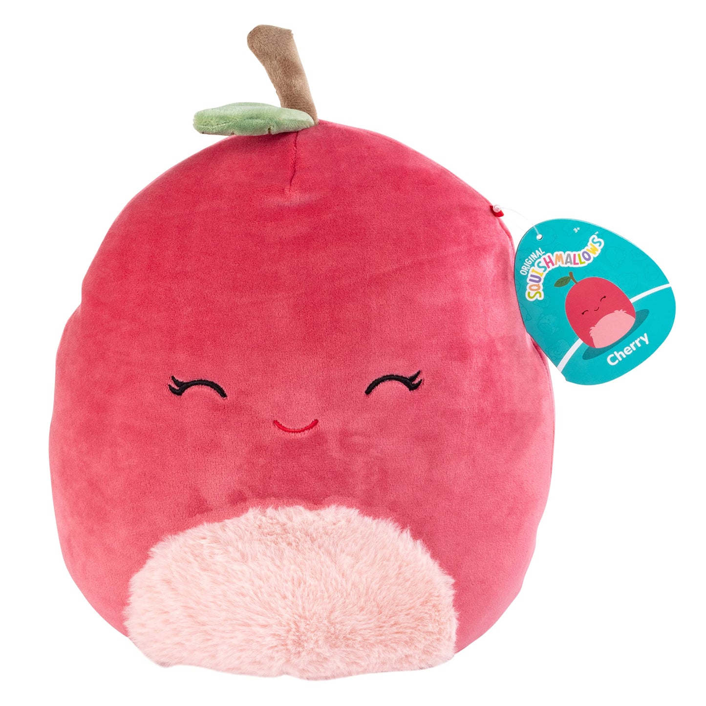 Squishmallows Original 10-Inch Cherry The Cherry - Official Jazwares Valentine's Day Plush - Collectible Soft & Squishy Fruit Stuffed Animal Toy - Add to Your Squad - Gift for Kids, Girls & Boys