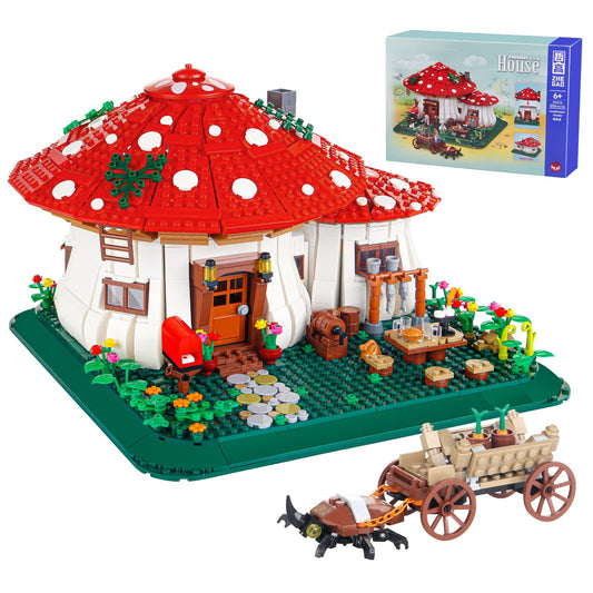 2233PCS Mushroom House Building Blocks,Creative Ideals Treehouse Building Blocks, Best Present for 6+ Boys, Girls or Adults