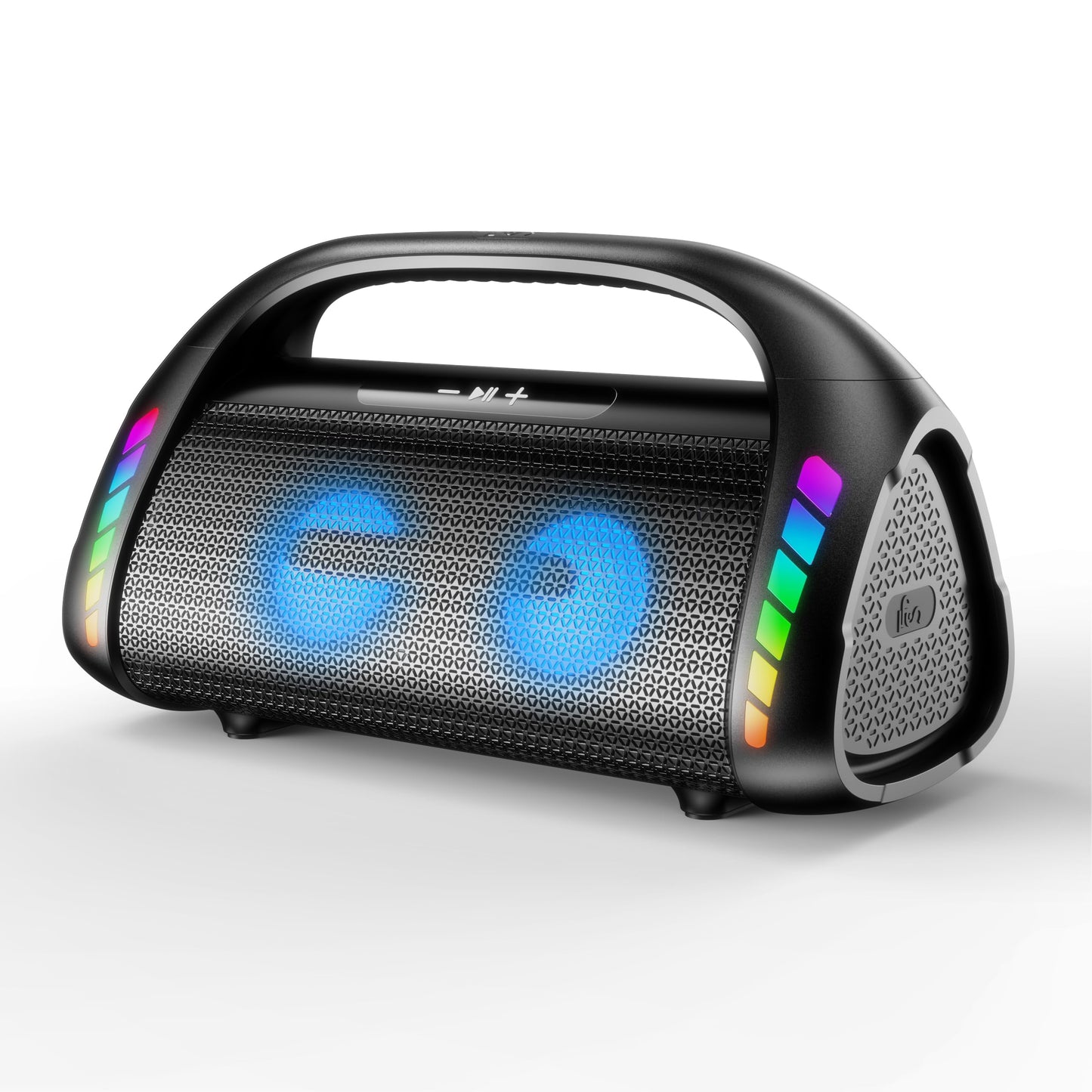 LFS Bluetooth Speaker,100W Loud Speakers Bluetooth Wireless with Deep Bass, Portable Bluetooth Speakers Wireless with Power Bank, LED Lights,Waterproof, 30hours Playtime for Outdoor Home