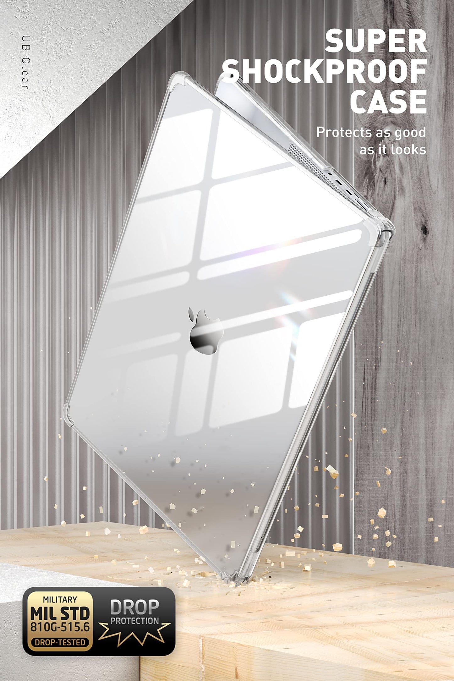 SUPCASE for MacBook Pro 16 Inch Case 2021-2024 Release (Unicorn Beetle Clear), M4/M3/M2/M1 Pro/Max Chip [Anti-Scratch] Slim Clear Cover Accessories for MacBook Pro 16'' with Touch ID, Clear