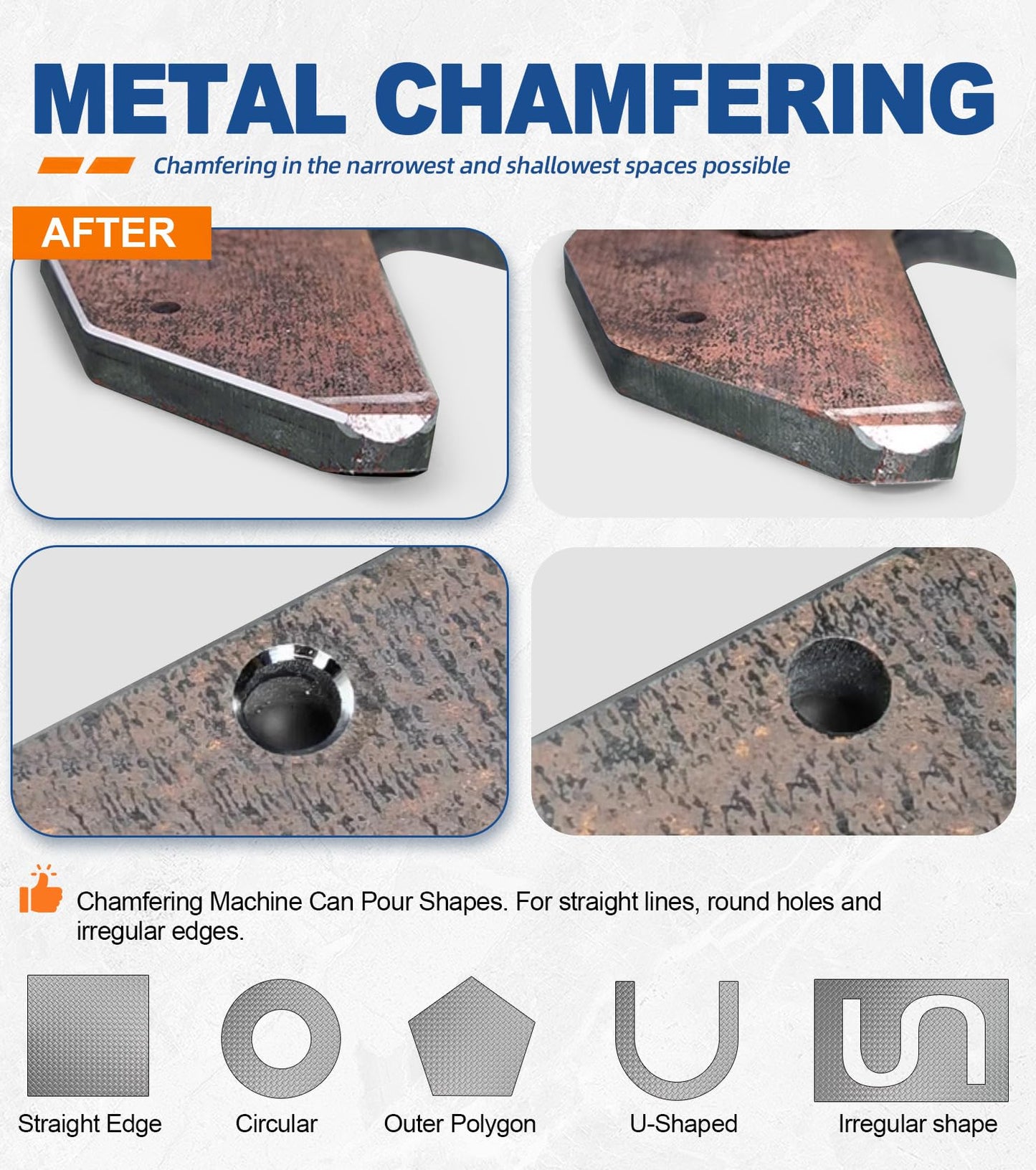 SI FANG Portable Pneumatic Chamfer Tool, for Metal Chamfering Deburring Trimming Beveling, Ultra Light Handheld Mini Air Beveler, with Carbide Blade Inserts and Bearing