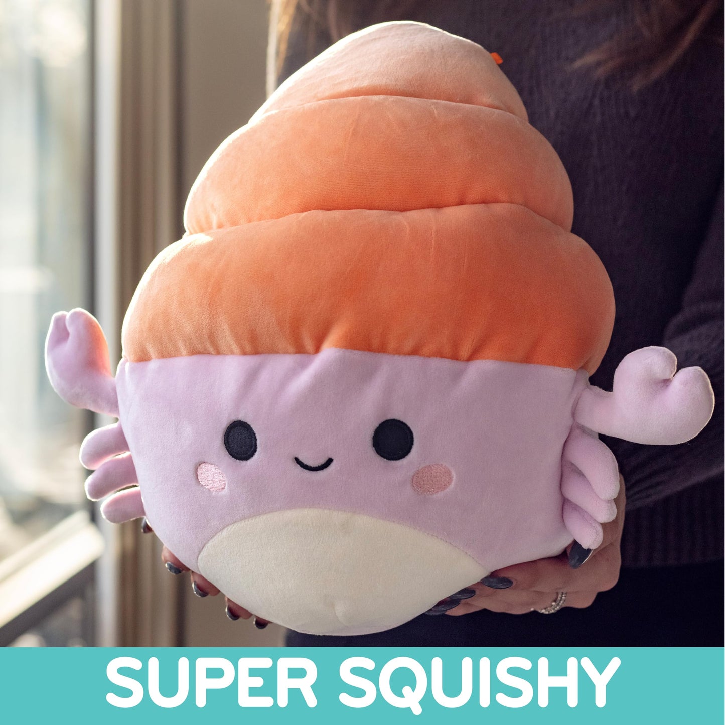Squishmallows 10-Inch Arco The Hermit Crab - Official Jazwares Plush - Soft & Squishy Collectible Crab Stuffed Animal Toy - Perfect Christmas for Kids, Girls & Boys