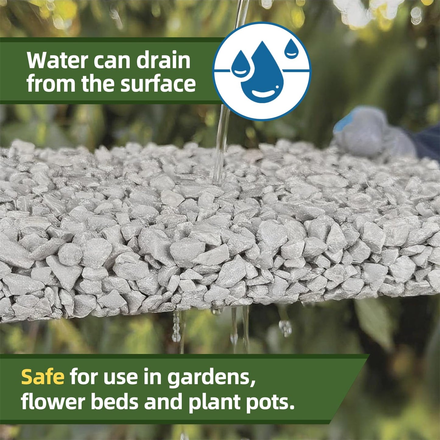 1 Gallon Garden Glue– Safe & Strong Mulch Glue for Home Yards –Covers 2X Area,Holds Mulch, Stones,Pebbles & Pine Straw in Place | Weatherproof, Non-Toxic Adhesive for Gardens,Walkways,Lawn,Driveways