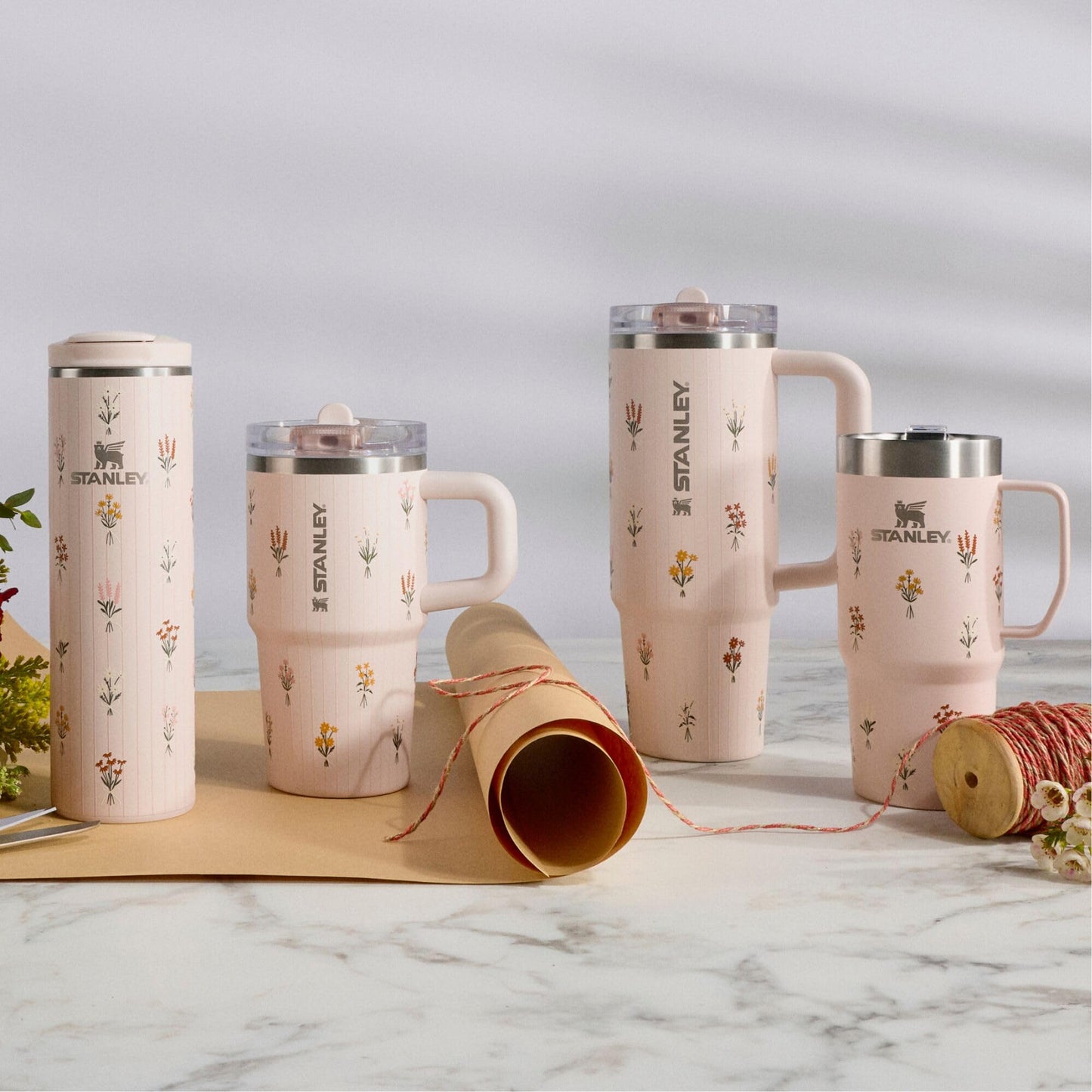 STANLEY Transit Flip Top Mug | Leakproof Travel Coffee Mug | Lightweight Insulated Stainless Steel | Dishwasher Safe | Perfect Mother’s Day Gift | BPA-Free | 16 oz | Rose Quartz Bouquets