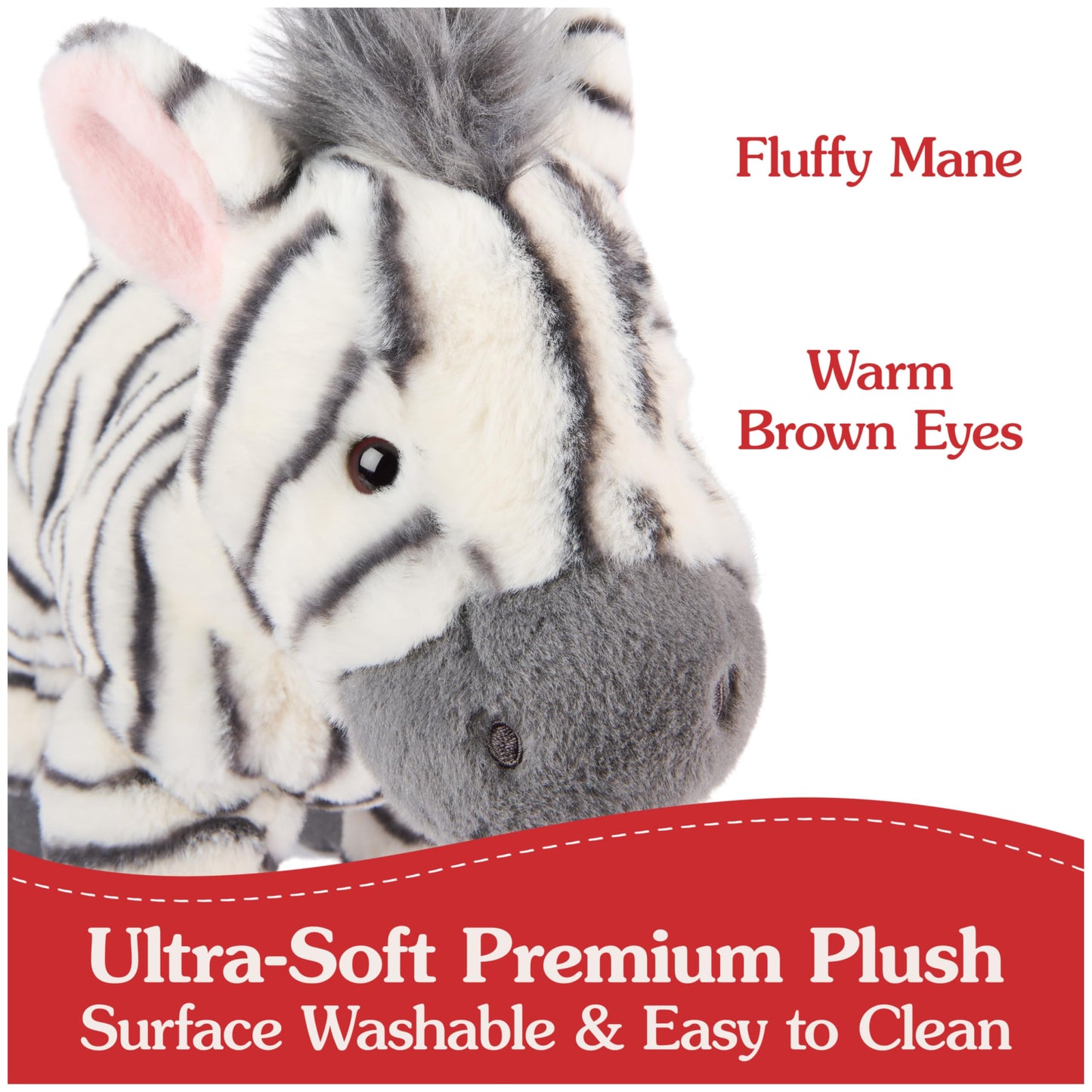 GUND Gemma Zebra Plush, Zebra Stuffed Animal for Ages 1 and Up, Gray/White, 12"