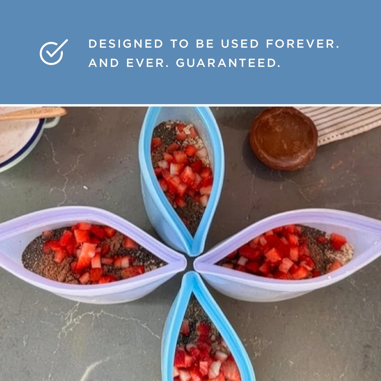 Stasher Silicone Reusable Storage Bags, 3-Pack Bowls, Reusable Freezer Bags, Microwave, Dishwasher, Oven Safe, Sous Vide, Premium Lunch Containers, Eco Friendly, Food Storage Bag, Snack Bag, Clear