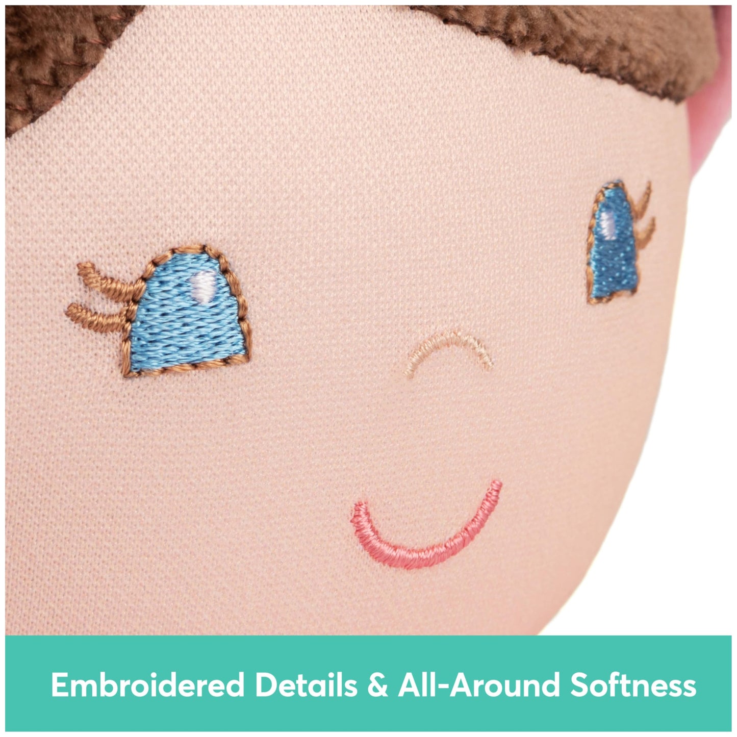 Baby GUND Sustainable Baby Doll, Plush Doll Made from Recycled Materials, for Newborns and Toddlers, Pink, 12”