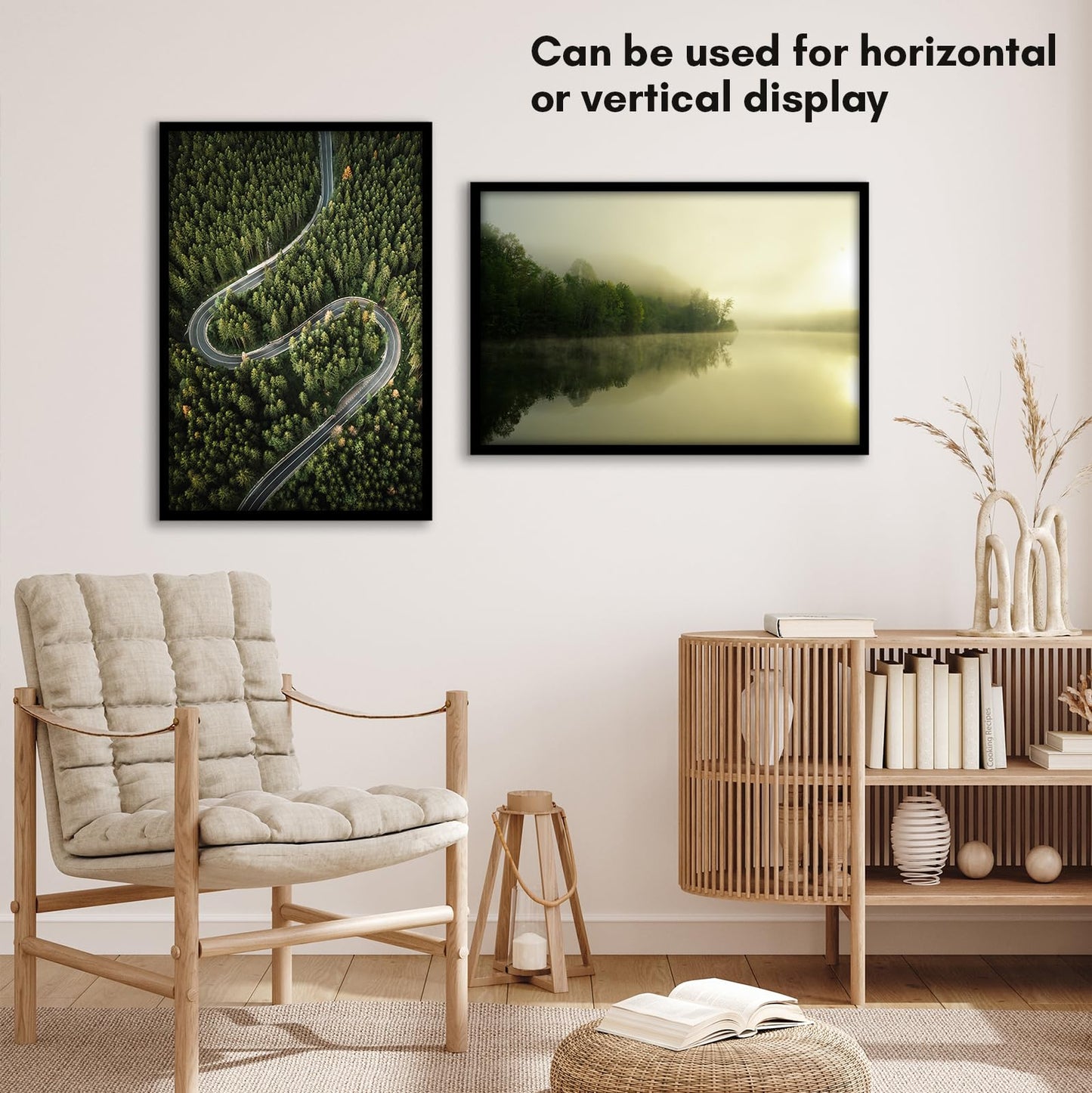 Americanflat 16x24 Poster Frame with Polished Plexiglass - Streamline Collection - Thin Border Picture Frame for Wall Display - Hanging Hardware Included - Black