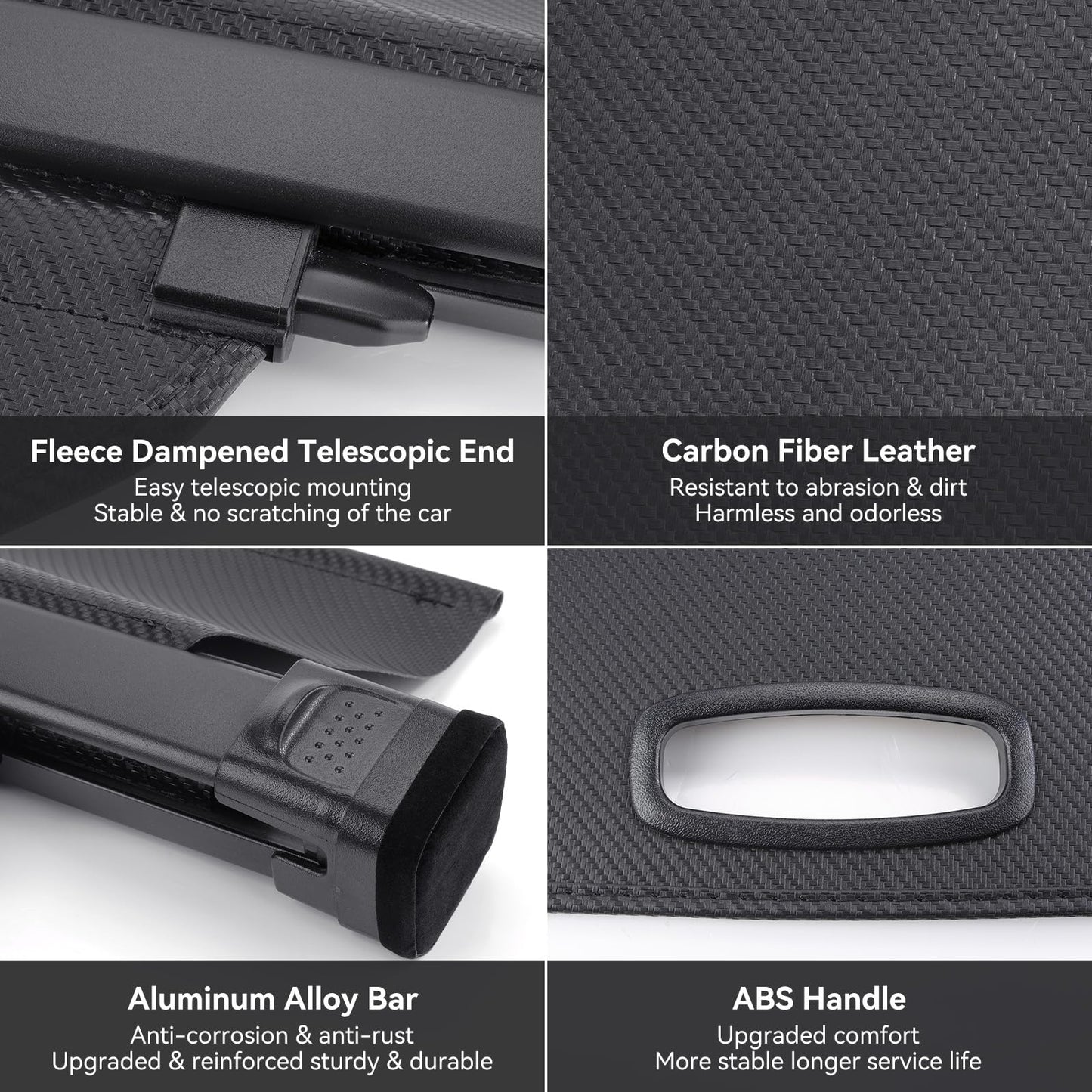 Drytuns Cargo Cover Retractable Trunk Cover Privacy Shade for 2018-2023 2024 Chevy Chevrolet Equinox GMC Terrain, Not for EV Model