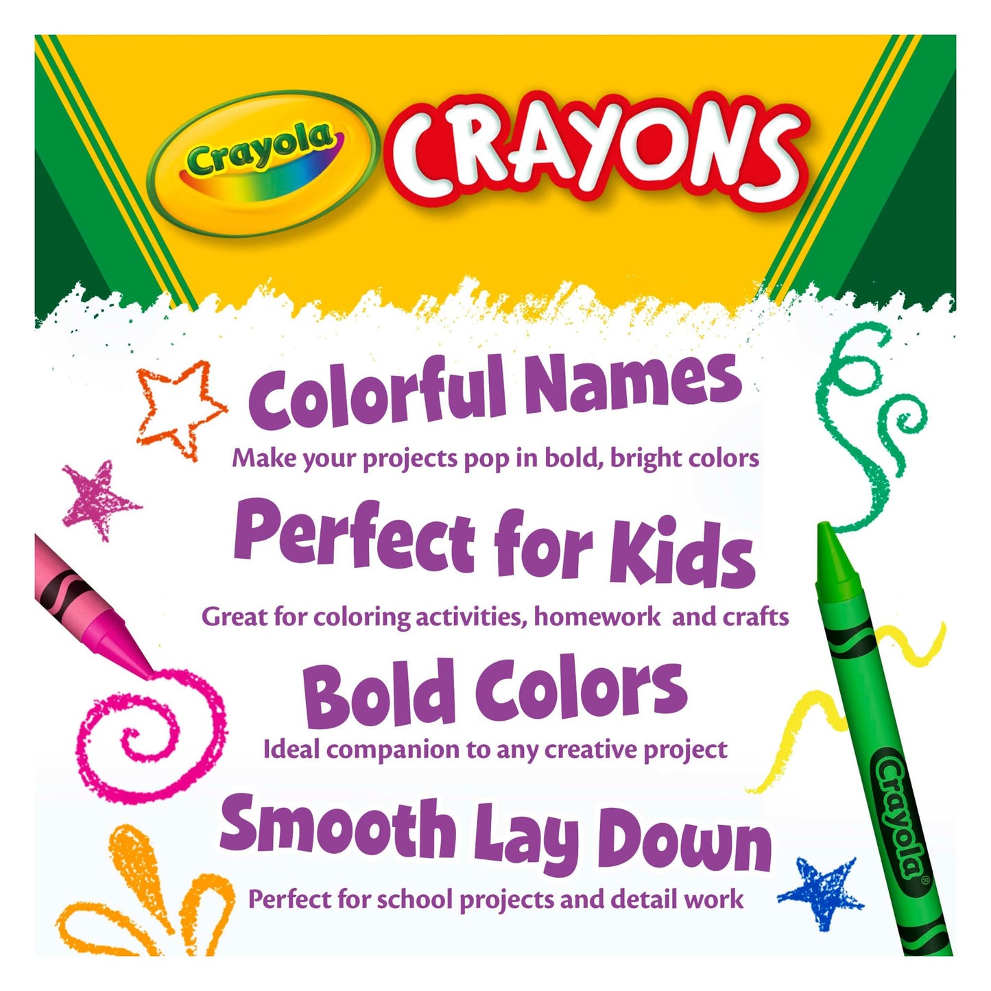 Crayola Crayon Classpack (800ct) - 8 Colours, Bulk Crayons for Kids, School Supplies, Preschool Teacher Classroom Must Haves, Ages 5, 6, 7