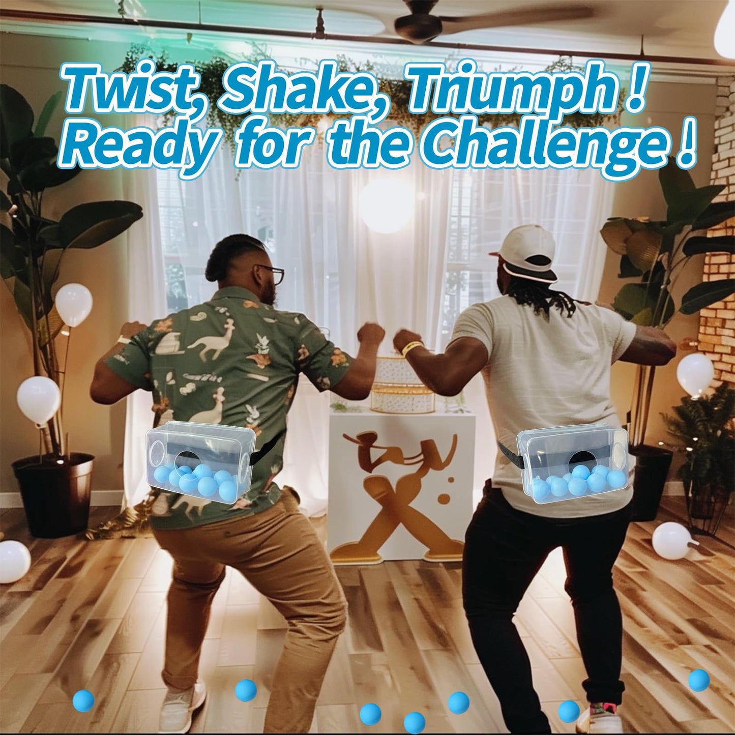 6 Sets Baby Shower Games Funny Bridal Shower Games Activities - Funniest Baby Shower Game Ever, Ice Breakers for Boy or Girl, Ping Pong Twerk Game (Blue)