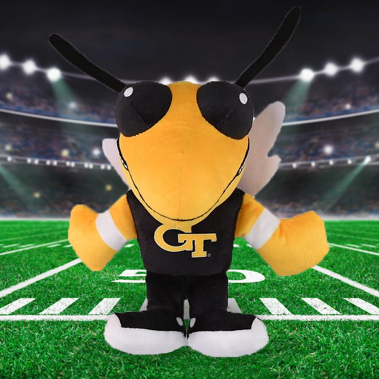 Bleacher Creatures Georgia Tech Yellow Jacket Mascot 8" Kuricha Sitting Plushies - Soft Chibi Inspired Mascot