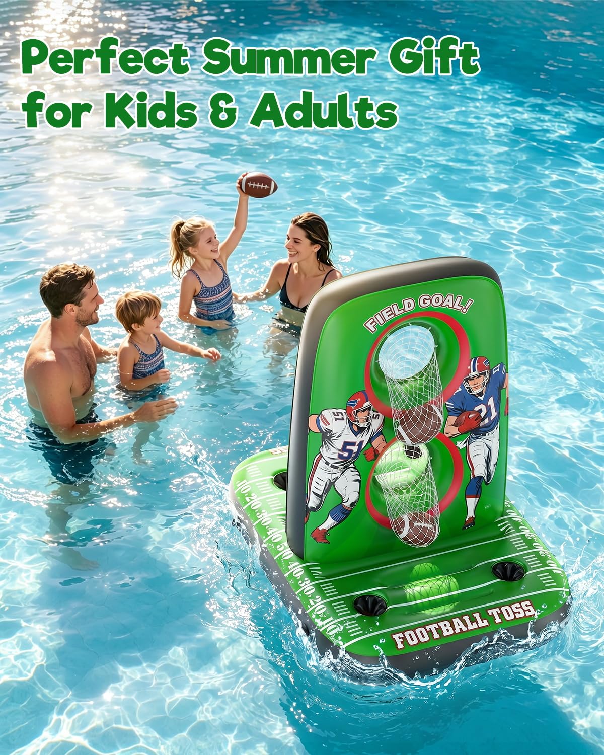 Football Target with 4 Balls & 2 Pumps Inflatable Toy