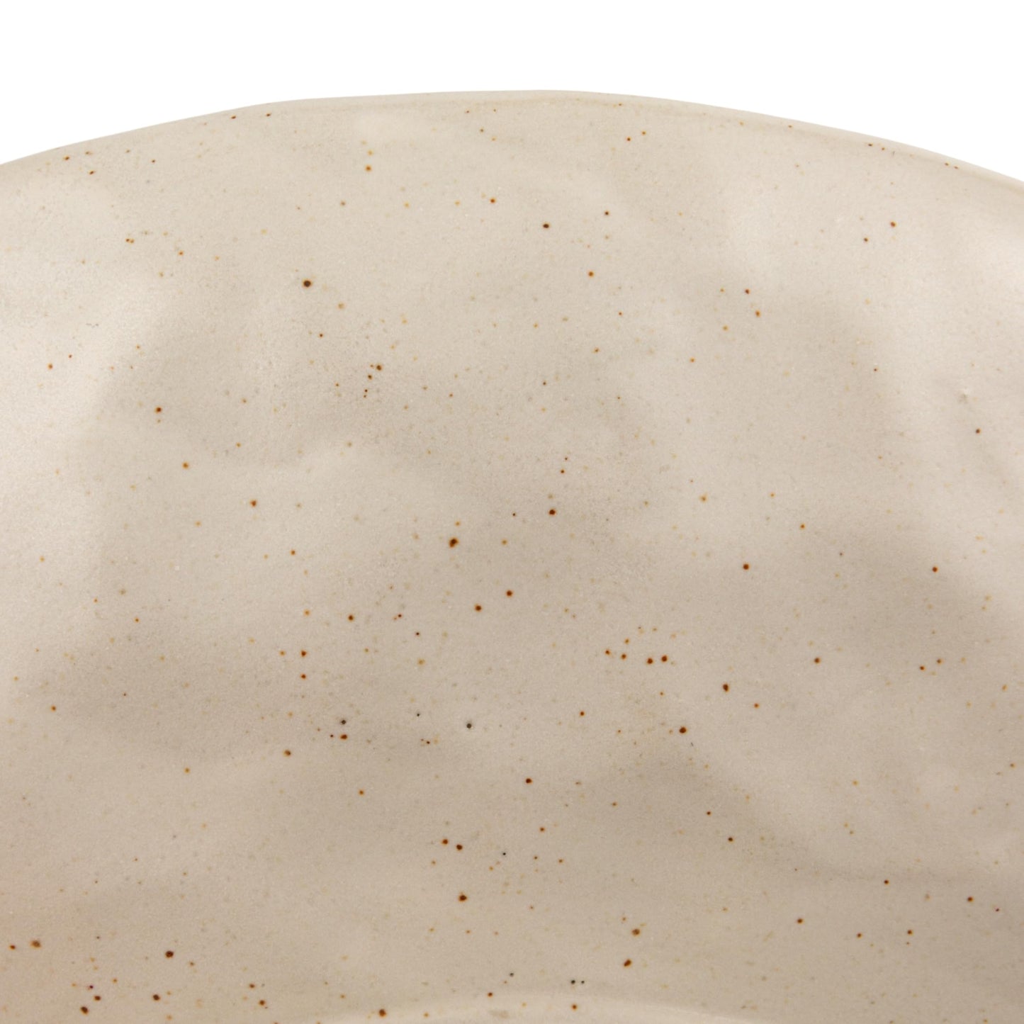 Creative Co-Op Stoneware Footed Pedestal Bowl with Handles, Reactive Glaze, White