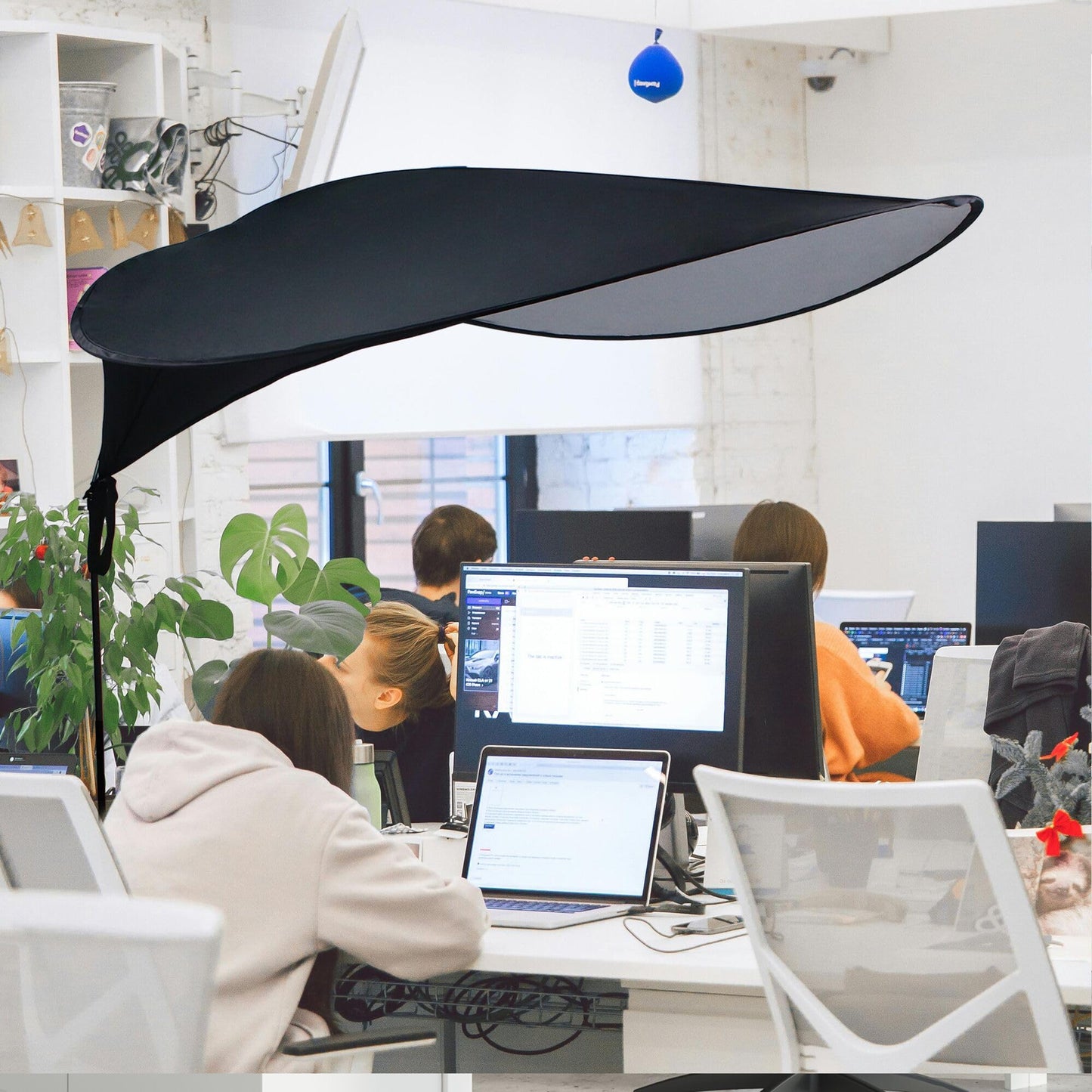 Comastbo Office Light Cover and Desk Shade,Designed for Light Sensitive Workers,idea for Office cubicles and desks., black