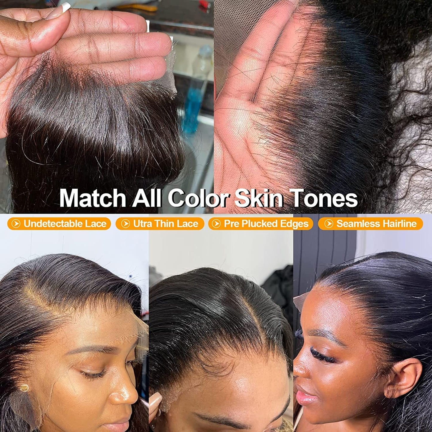 13x6 Frontal 16 Inch Body Wave Lace Frontal 100% Human Hair Ear to Ear lace Frontal 13x6 Body wave hd Transparent Lace Frontal Only with Baby Hair 180% Natural Color