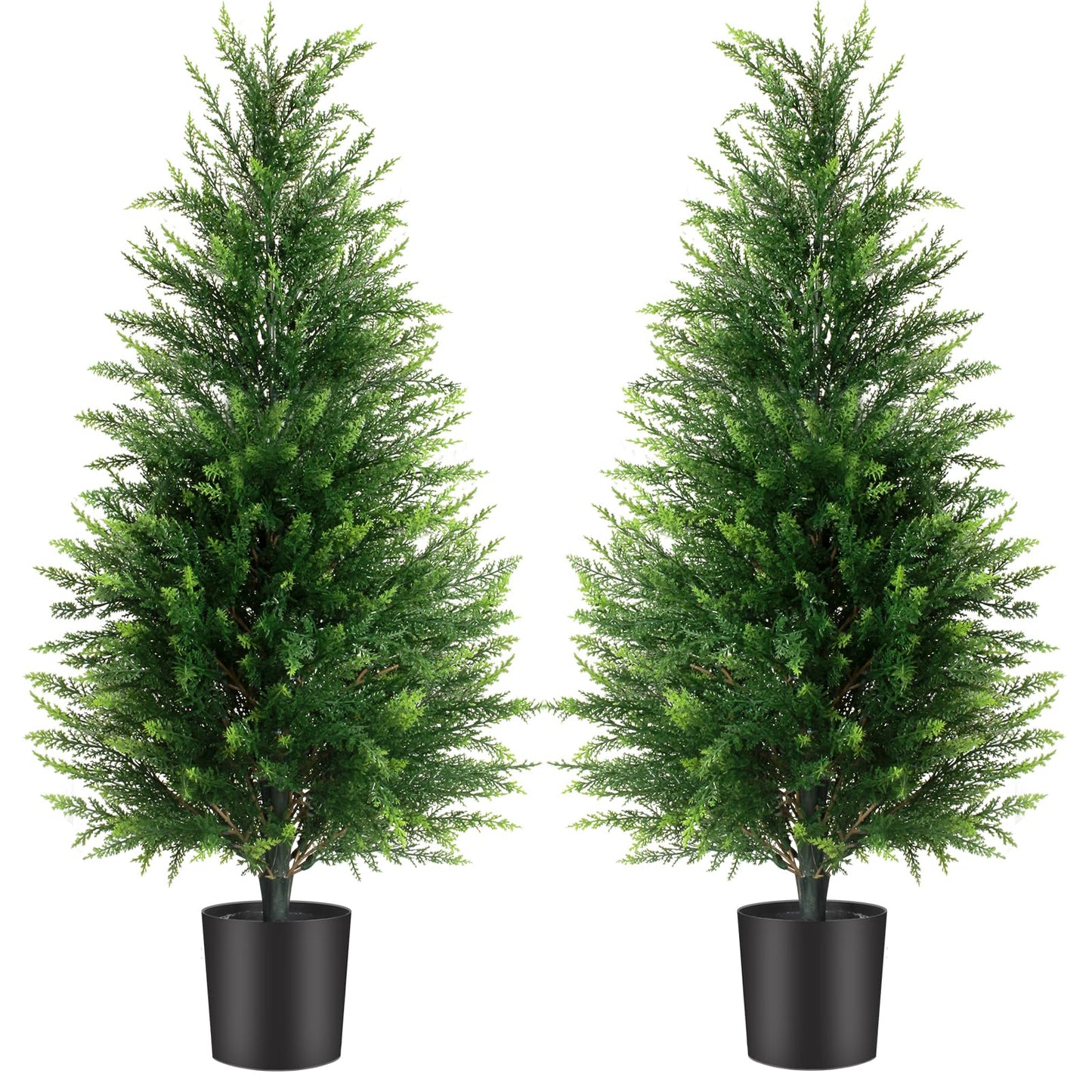 3FT Artificial Cedar Trees 2 Pack, UV Protected