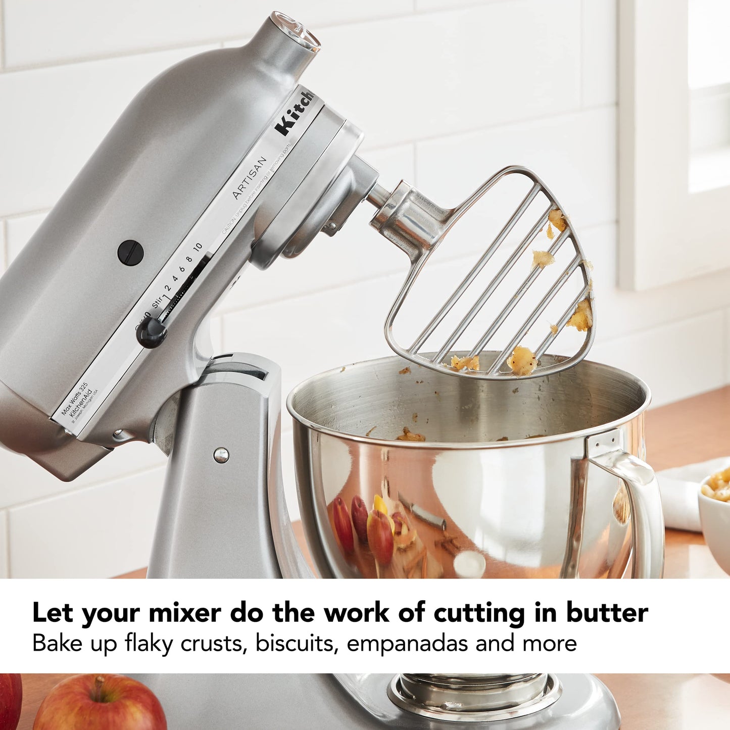 KitchenAid Pasty Beater for 4.5/5Q Tilt Head Stand Mixers, Stainless Steel - KSMPB5SS