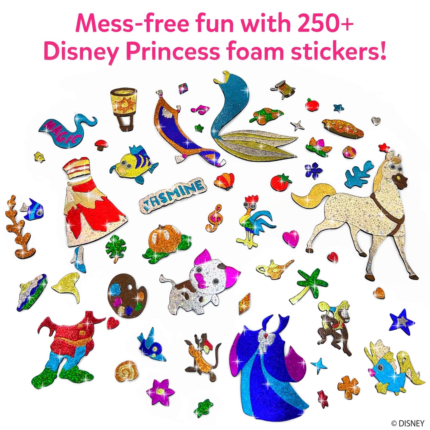 Skillmatics Foil Fun - Disney Princess, Easter Basket Stuffers, No Mess Art for Kids, Craft Kits & Supplies, DIY Creative Activity, Gifts for Girls & Boys Ages 4, 5, 6, 7, 8, 9
