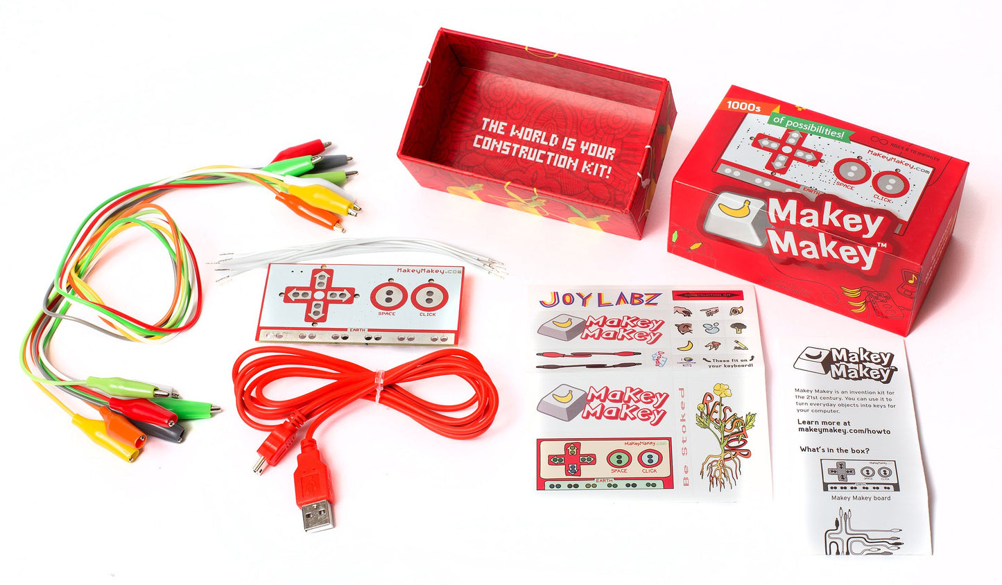 Makey Makey STEM Kit from Joylabz, Educational Science Kits, 1000s of Engineering and Computer Coding Activities, Hands-on Technology Learning Fun, Engineering Kits for Kids, STEM Kits