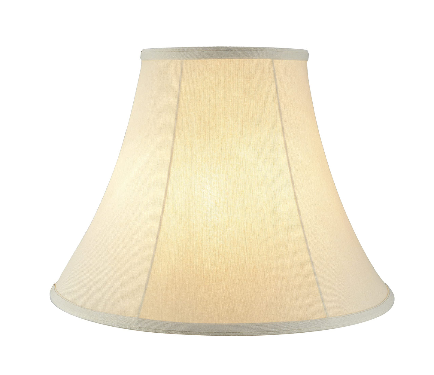 Aspen Creative 38004 Traditional Handsewn Bell Shaped Collapsible Spider Construction Lamp Shade in Cream, 8" Top x 17" Bottom x 13" Slant, Set of 1
