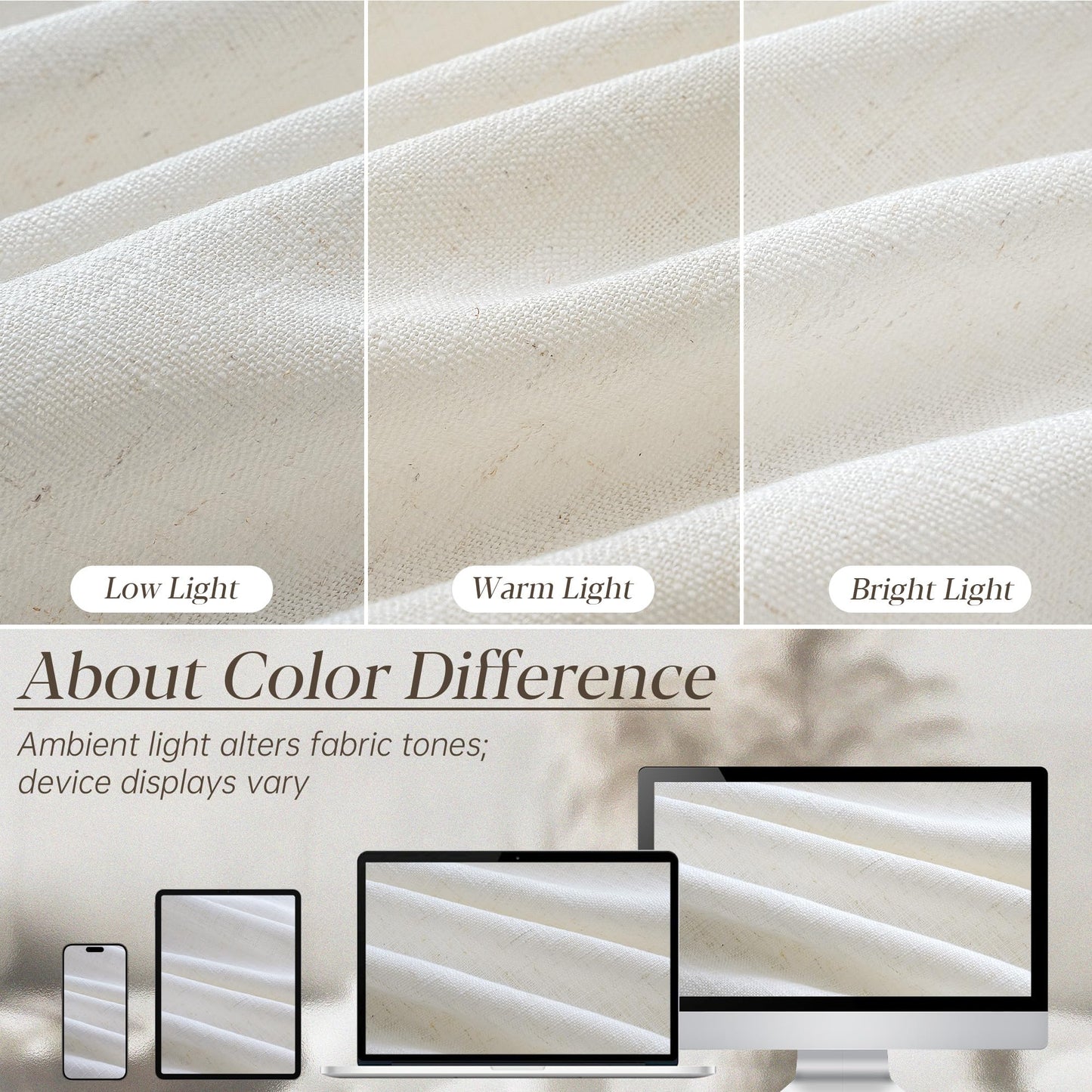 Pinch Pleated Linen Curtains 90 Inches Long for Living Dining Room Bedroom 2 Panel Set Natural Cream Birch Pinch Pleat Curtain 90 Inch Neutral Boho Floor to Ceiling Curtains Semi Sheer Linen Drapes