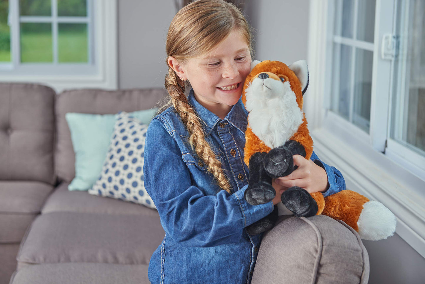 Wild Republic Red Fox Plush, Stuffed Animal, Plush Toy, Gifts for Kids, Cuddlekins 12 inch (10944)