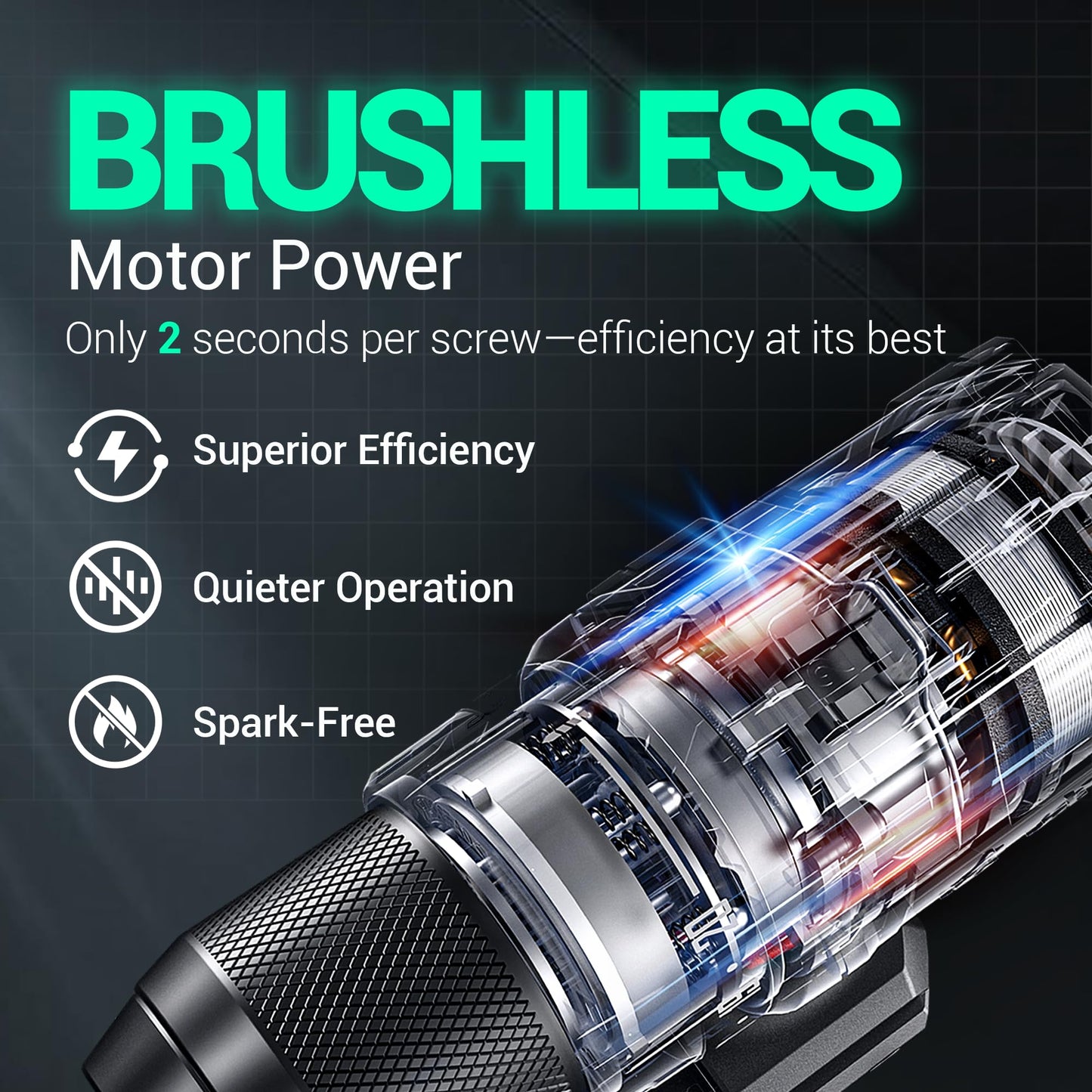 DCA 20V Brushless Hammer Drill Cordless, 492 in-lb Torque Impact Drill, 1/2" All-Metal Keyless Chuck,18+1+1, (0-450/0-1800RPM), 27000 IPM, Compact Design with 2.0Ah Battery & Charger,ADJZ2055i