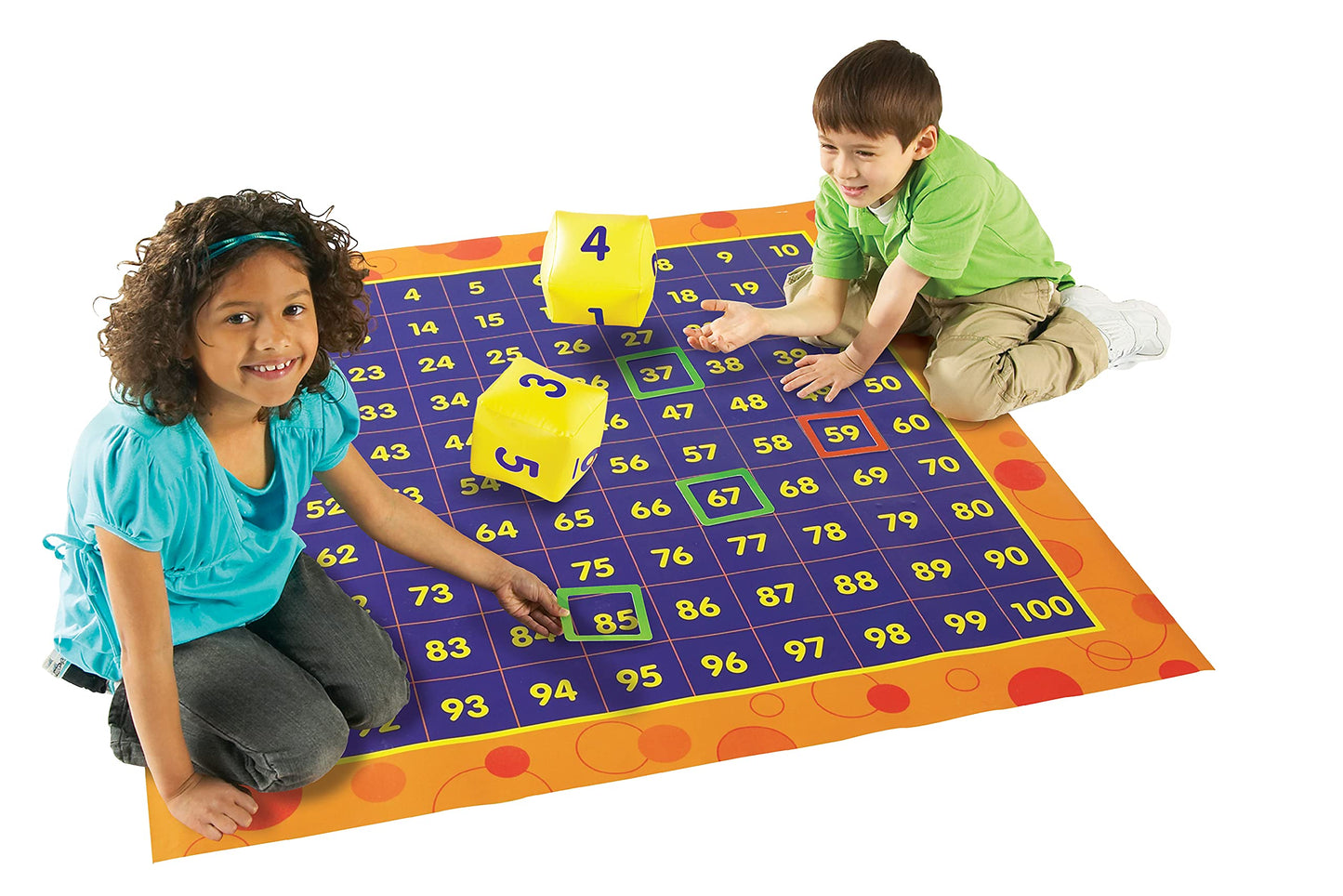 Learning Resources Hundred Activity Mat - Classroom Must Haves, Homeschool Supplies, Math Manipulatives, Counting and Problem Solving Skills, Back to School, Gifts for Teachers and Students