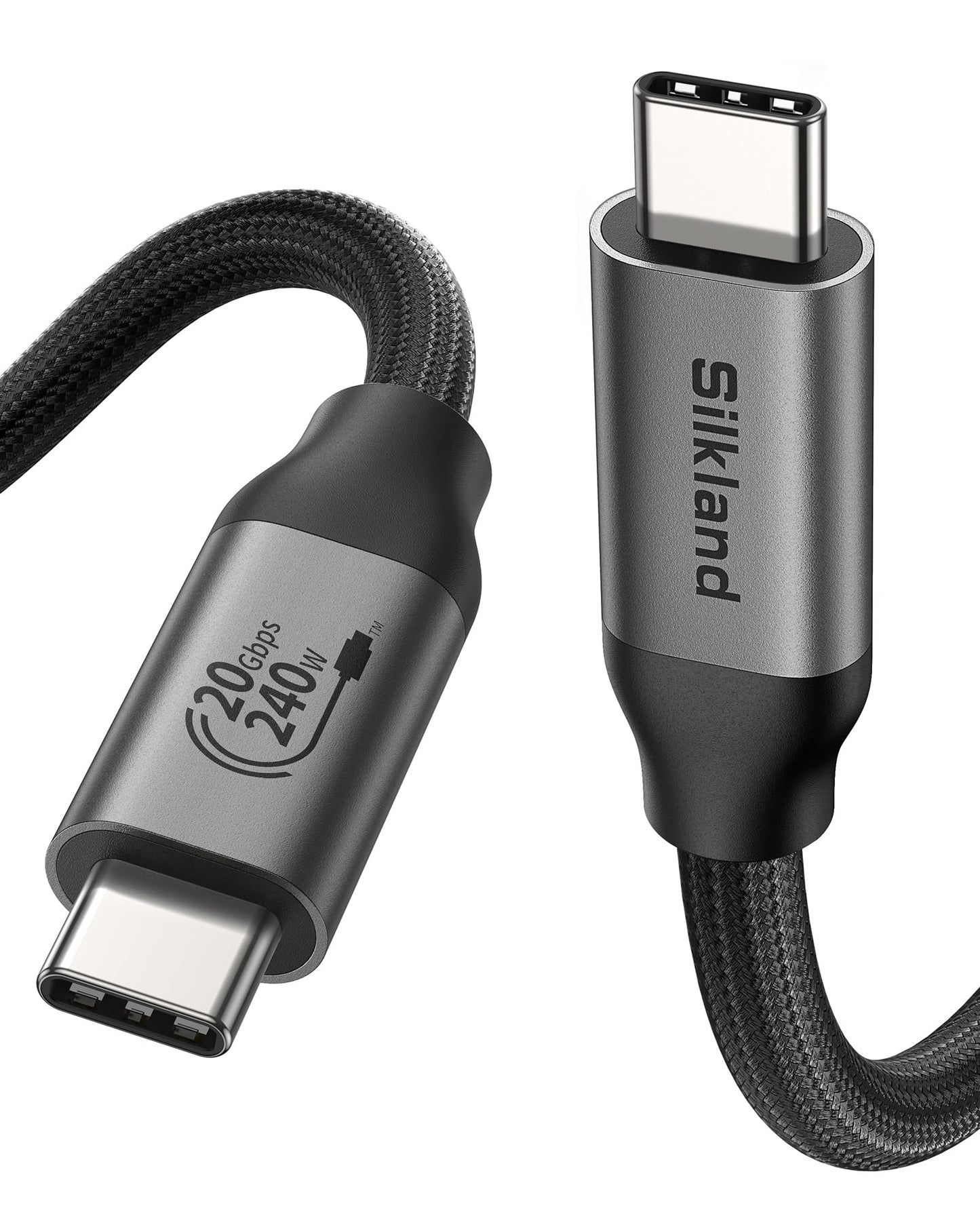 Silkland USB 4 for Long Thunderbolt 4 Cable 16.5FT/5M, 20Gbps Data Transfer, Supports 5K/4K@60Hz, 240W PD 3.1 Charging, USB C Video Cable Compatible for Thunderbolt 3, MacBook, SSD, Docking,VR Headset