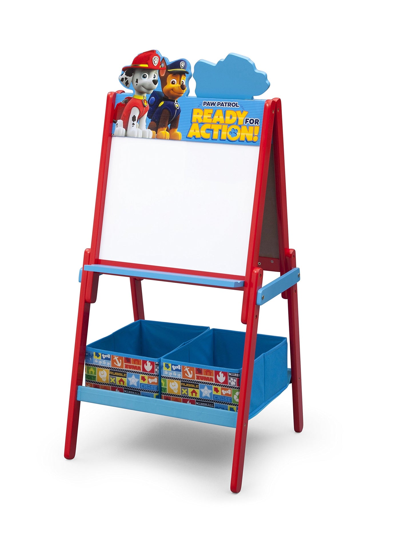 Nick Jr. Delta Children Wooden Double Sided Activity Easel with Storage, Paw Patrol
