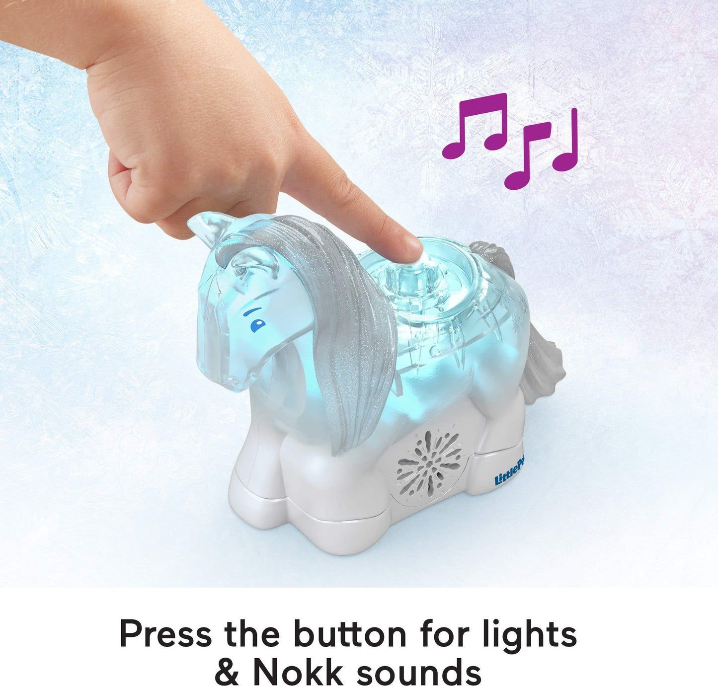 Fisher-Price Little People Toddler Toys Disney Frozen Elsa & Nokk Figure Set with Lights & Sounds for Preschool Pretend Play Kids Ages 18+ Months