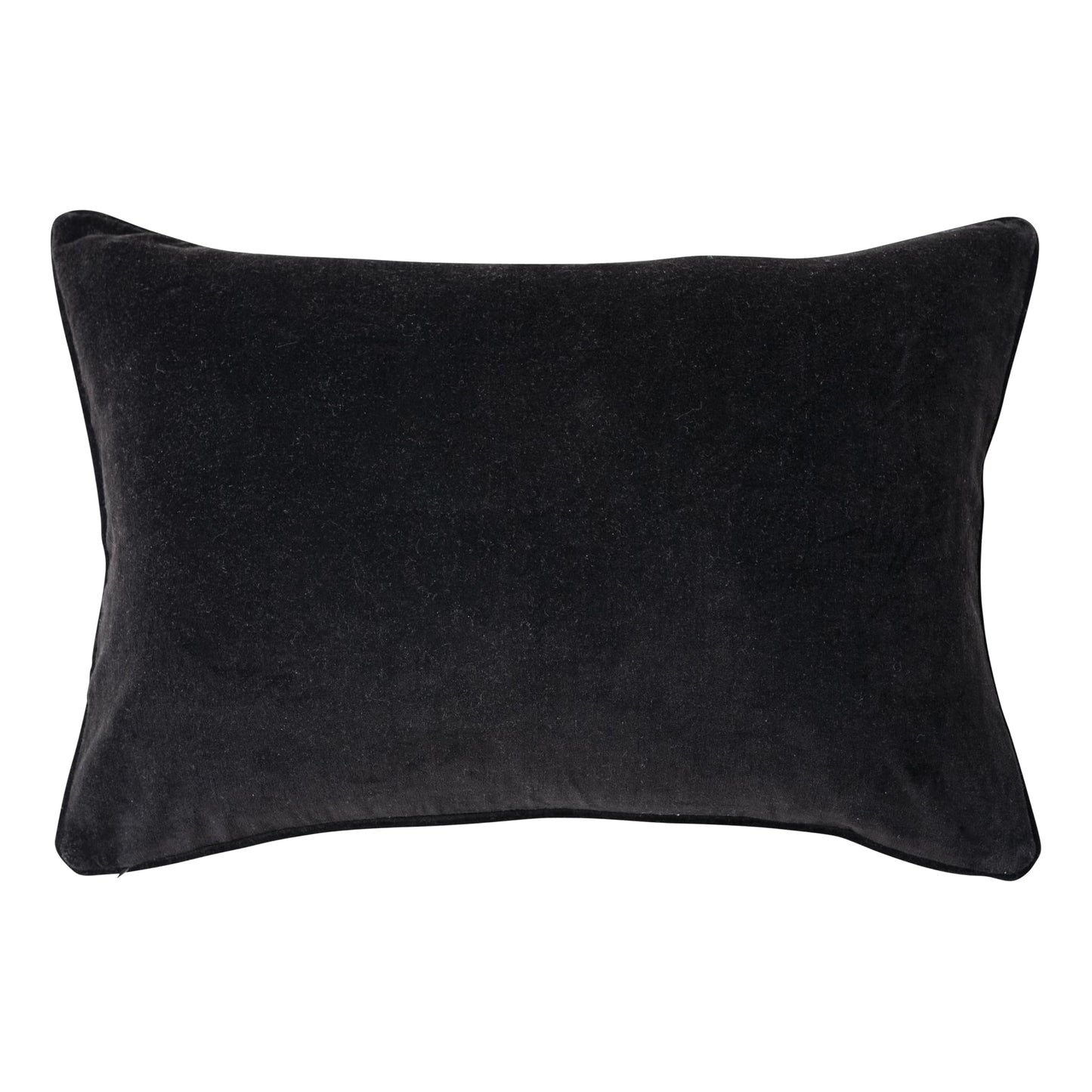 Creative Co-Op Leopard Print Piped Cotton Velvet Lumbar Pillow, Multicolor Finish