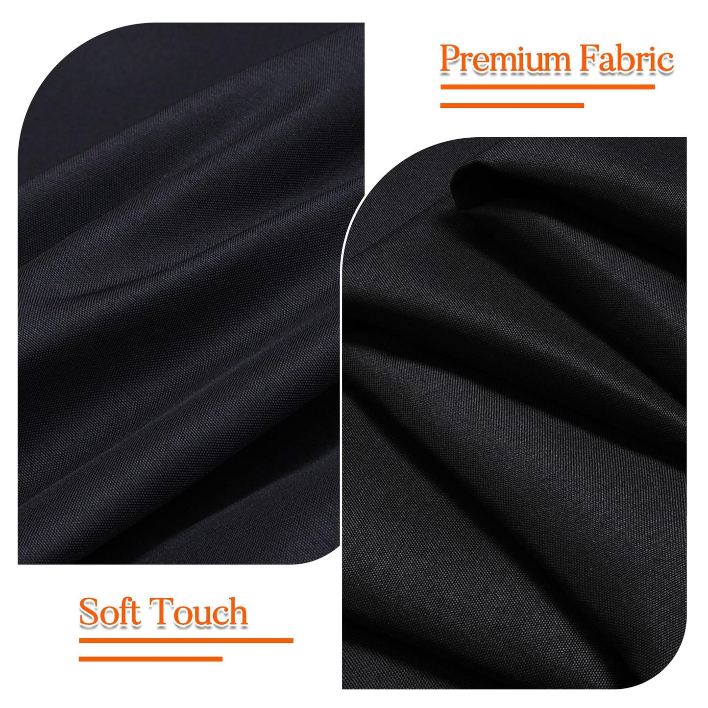10 Pack Black Tablecloths 60x126 Inch Black Table Cloth for 8 Foot Rectangle Tables, Wrinkle Resistant Rectangular Tablecloth Washable Polyester Fabric Table Covers for Party Banquet Wedding Buffet