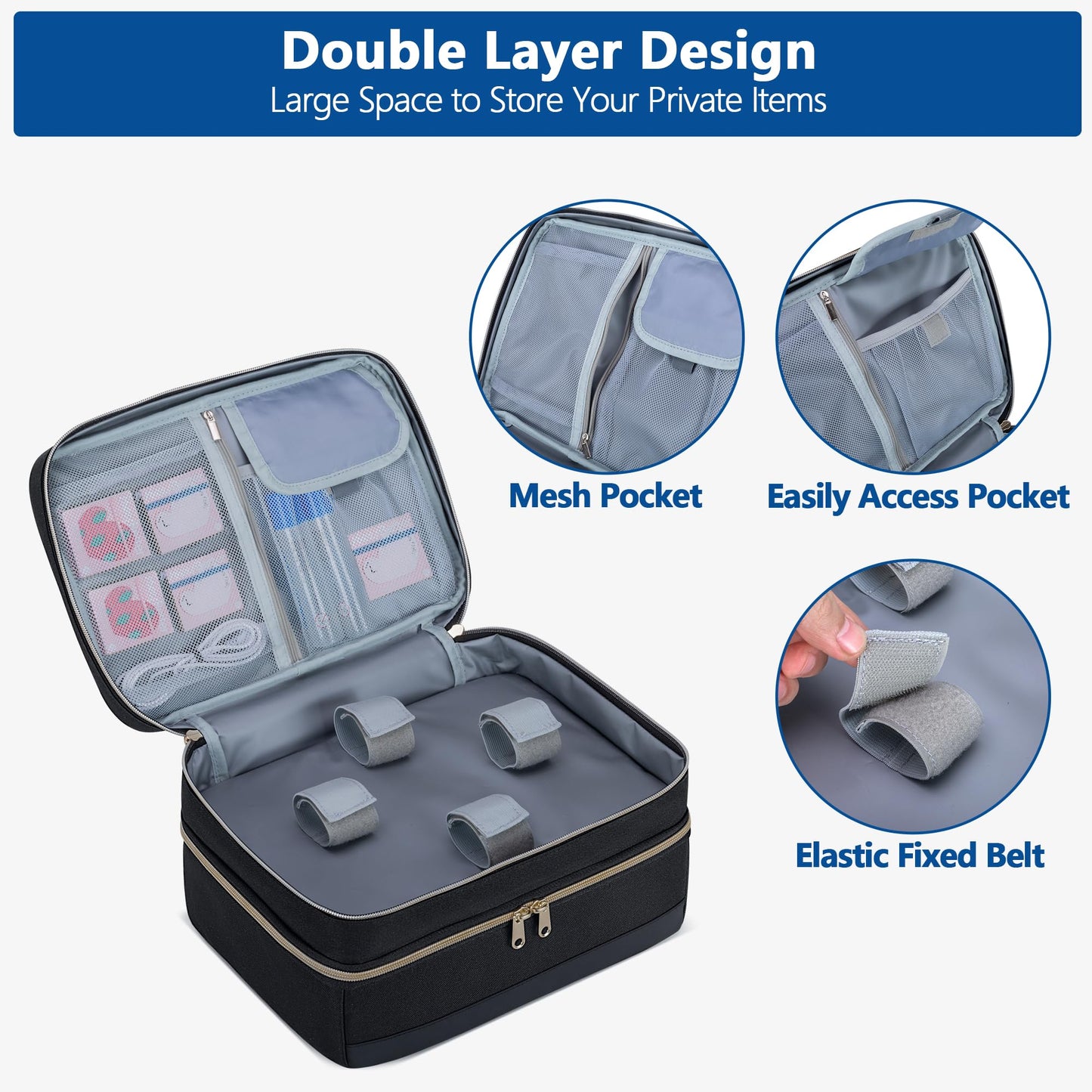Damero Discreet Bag for Toys, Discreet Lockable Toy Storage Bag, Private Toy Storage Bag Box for Women and Men, Patent Pending
