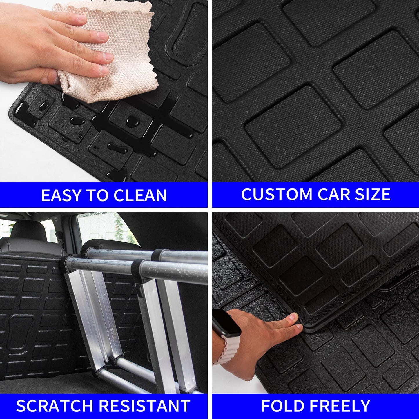 Rongtaod Cargo Mat Compatible with Chevrolet Trailblazer 2021-2025 2026 Trunk Mat Cargo Mat Cargo Liner Back Seat Cover Protector 2024 Chevy Trailblazer Accessories (Backrest Mats+Trunk Mat)