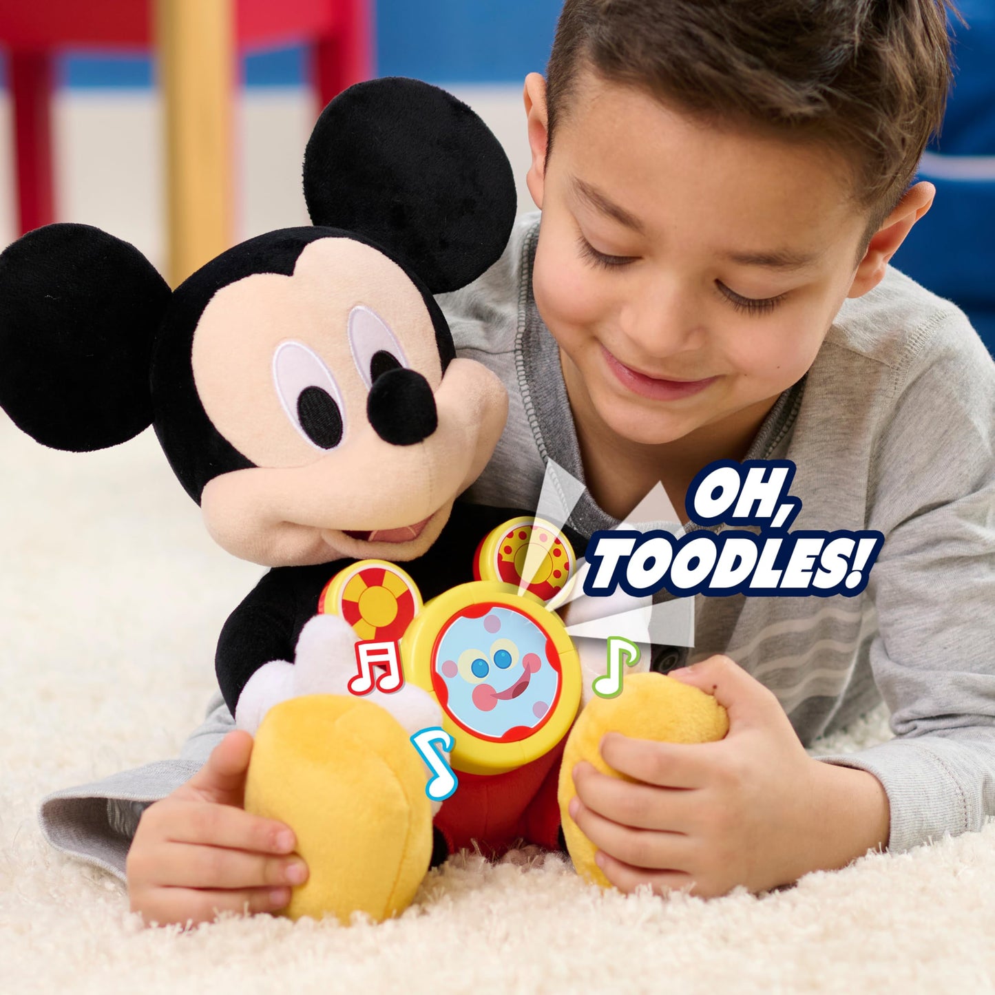 Mickey Mouse Oh Toodles Feature Plush, Kids Toys for Ages 3 Up, Gifts and Presents