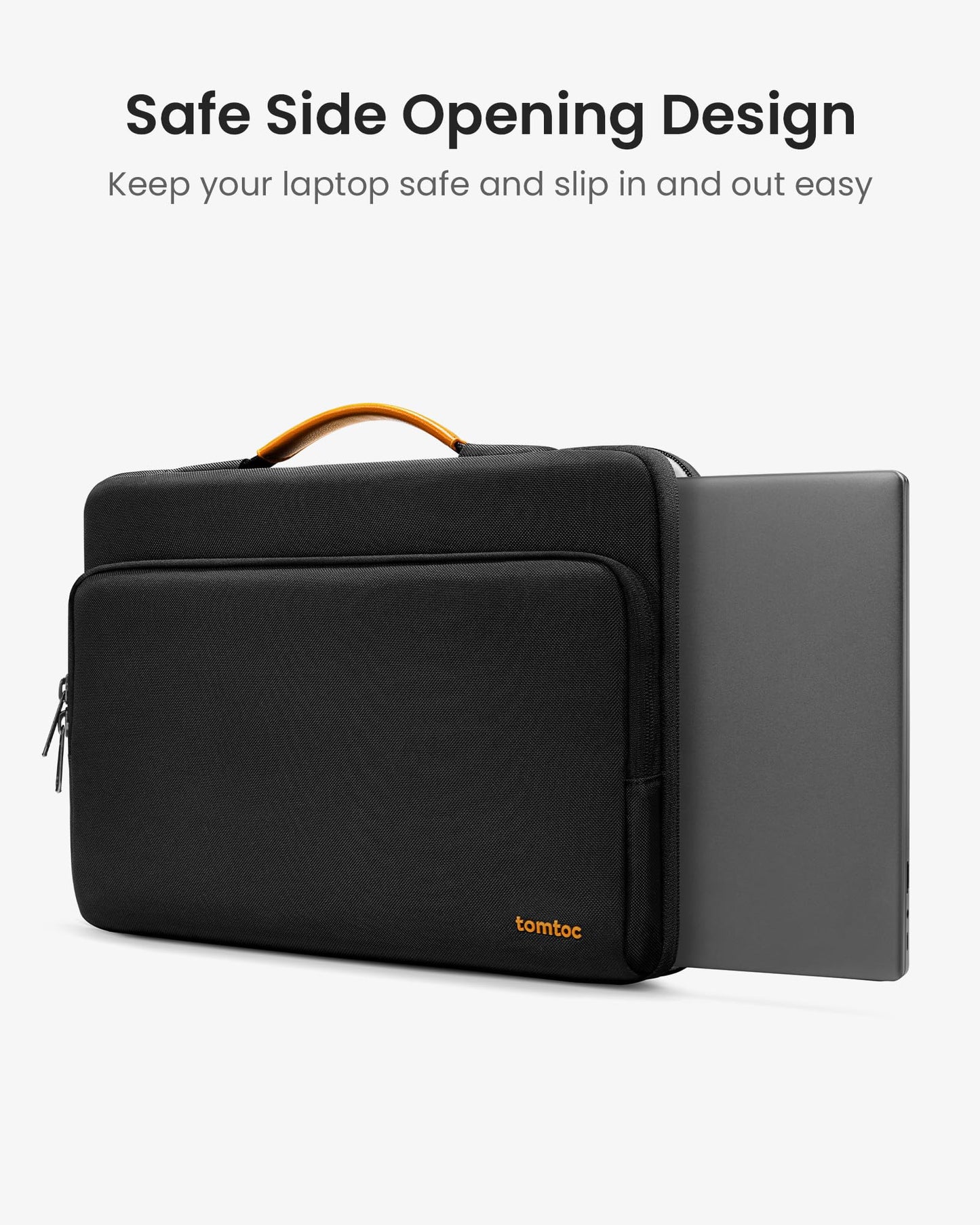 tomtoc 360 Protective Laptop Sleeve for 13.5-14.4 Inch Surface Laptop 6/5/Studio 2/1, Surface Book, Water-Resistant Shockproof Carrying Case Bag for Acer Aspire/Swift, ASUS Vivobook/Zenbook 14, Black