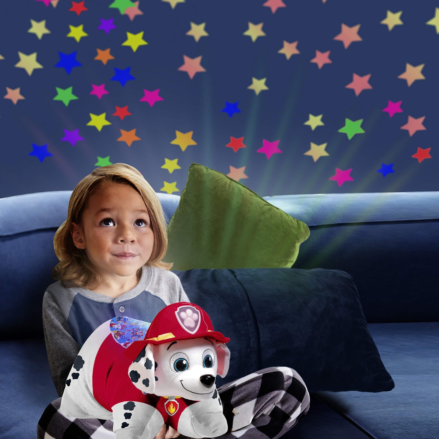 Pillow Pets Paw Patrol-Marshall Sleeptime Lite, Marshall Plush Night Light