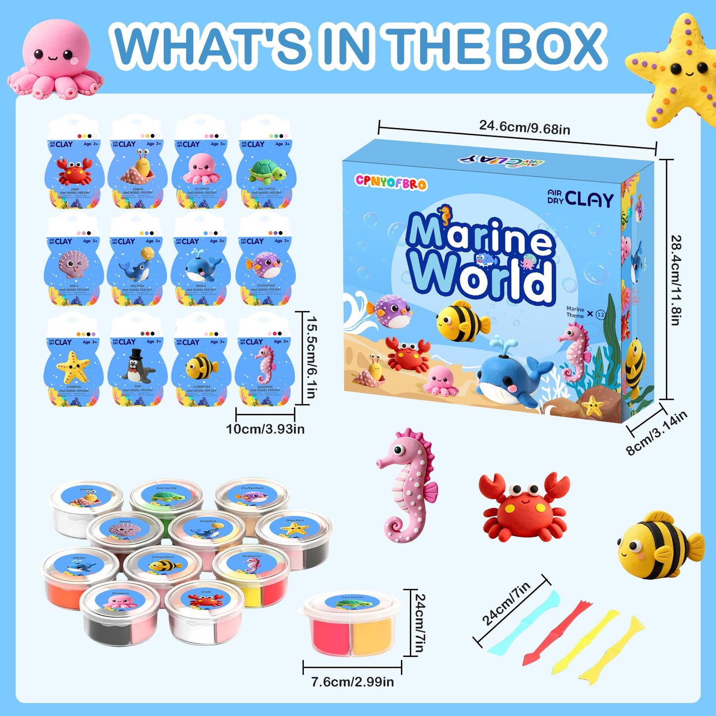 Air Dry Clay Kits,Home Party Favors for Boys & Girls
