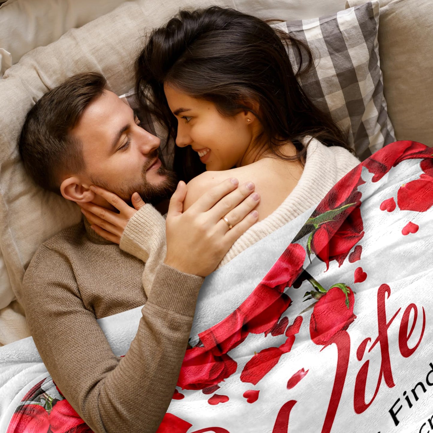 Lavua Birthday Gifts for Wife - Gifts for Wife from Husband - Anniversary Wedding Gift for Women - Wives Birthday Gift Ideas - Romantic I Love You Present for Her - to My Wife's Blanket 60"x80"