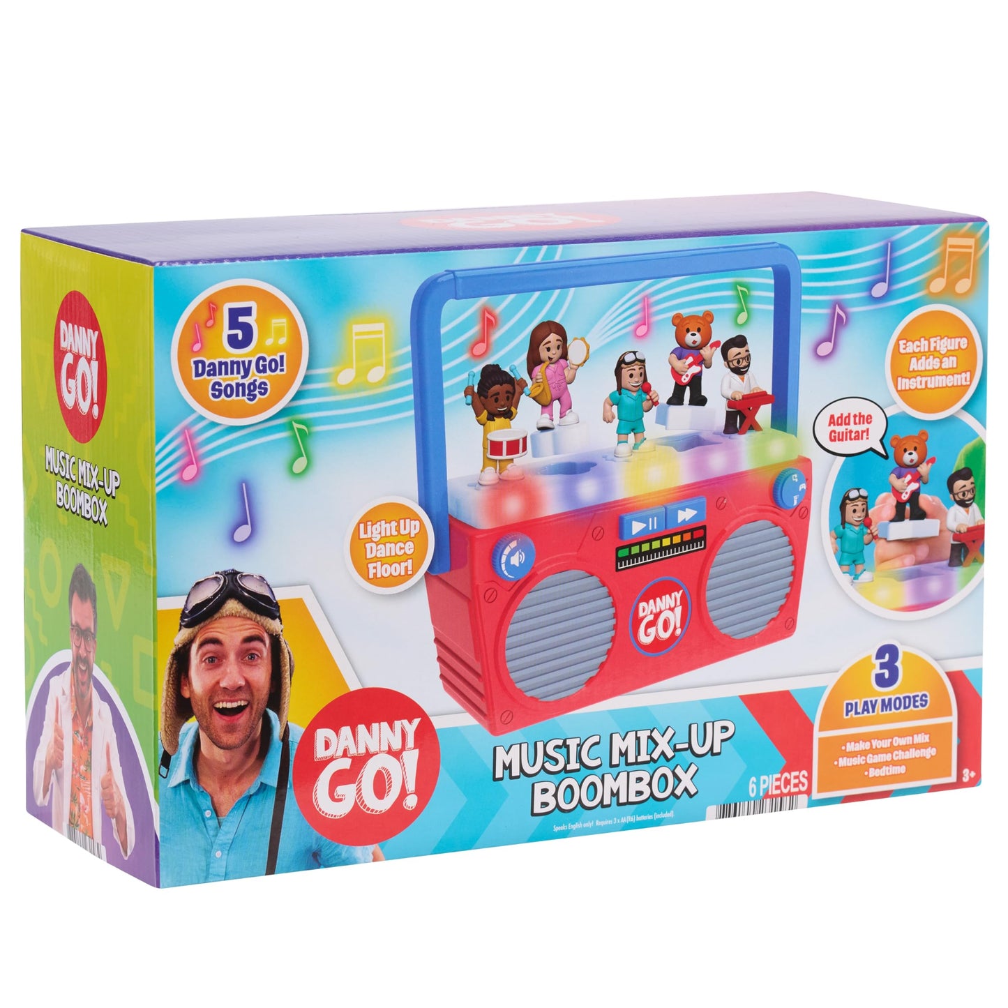 Danny Go! Music Mix-Up Boombox, Kids Toys for Ages 3 Up, Gifts and Presents