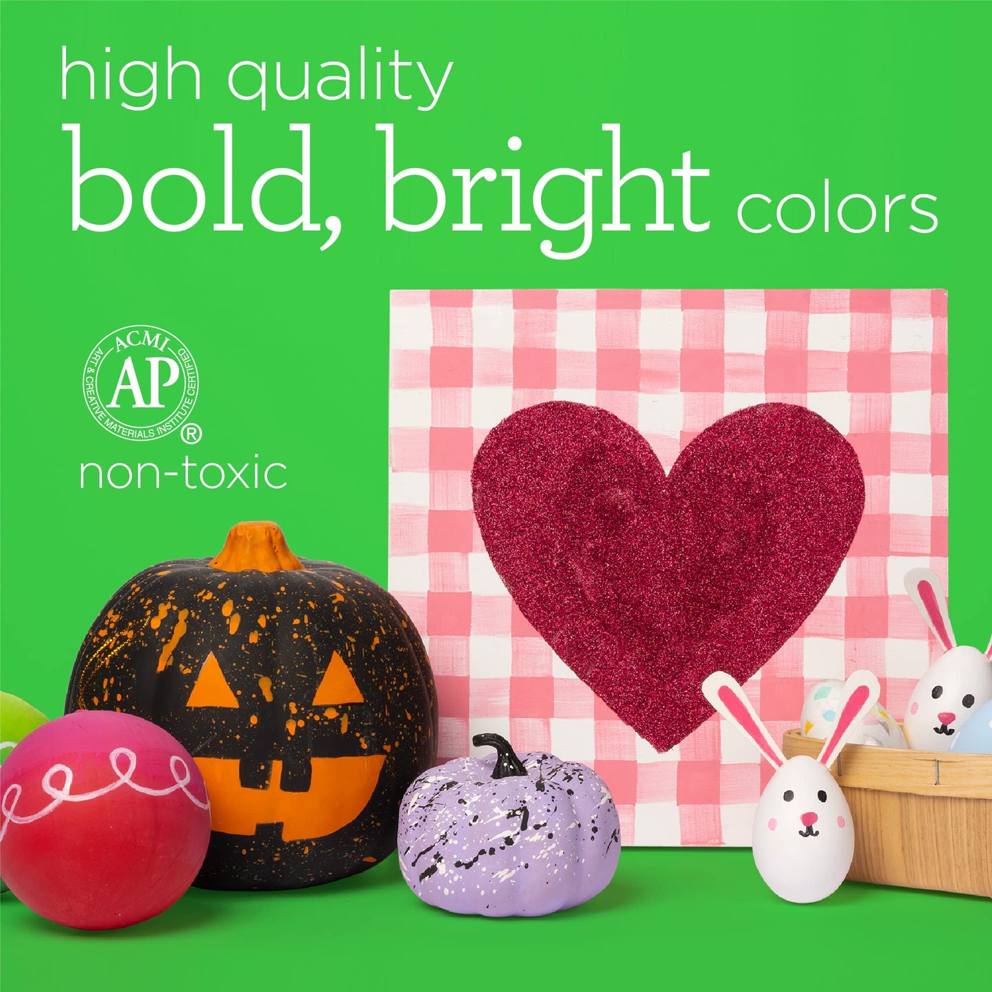 Apple Barrel, PROMOABMP22 Holiday Acrylic Paint Set, 32 Piece, 26 Apple Barrel Paints, 2 Mod Podge Acrylic Sealers and 4 Foam Brushes