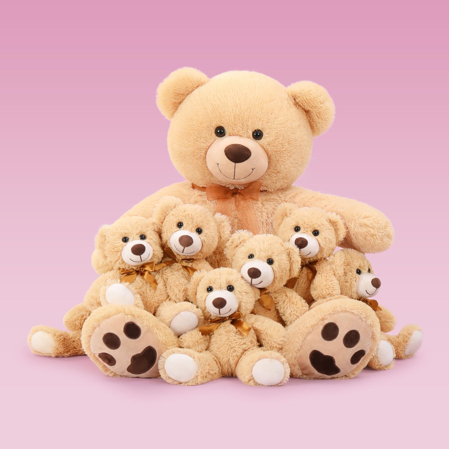 MaoGoLan 13Pcs Bulk Soft Cuddly Mini Teddy Bears - Baby Shower, Wedding, Party, Engagement